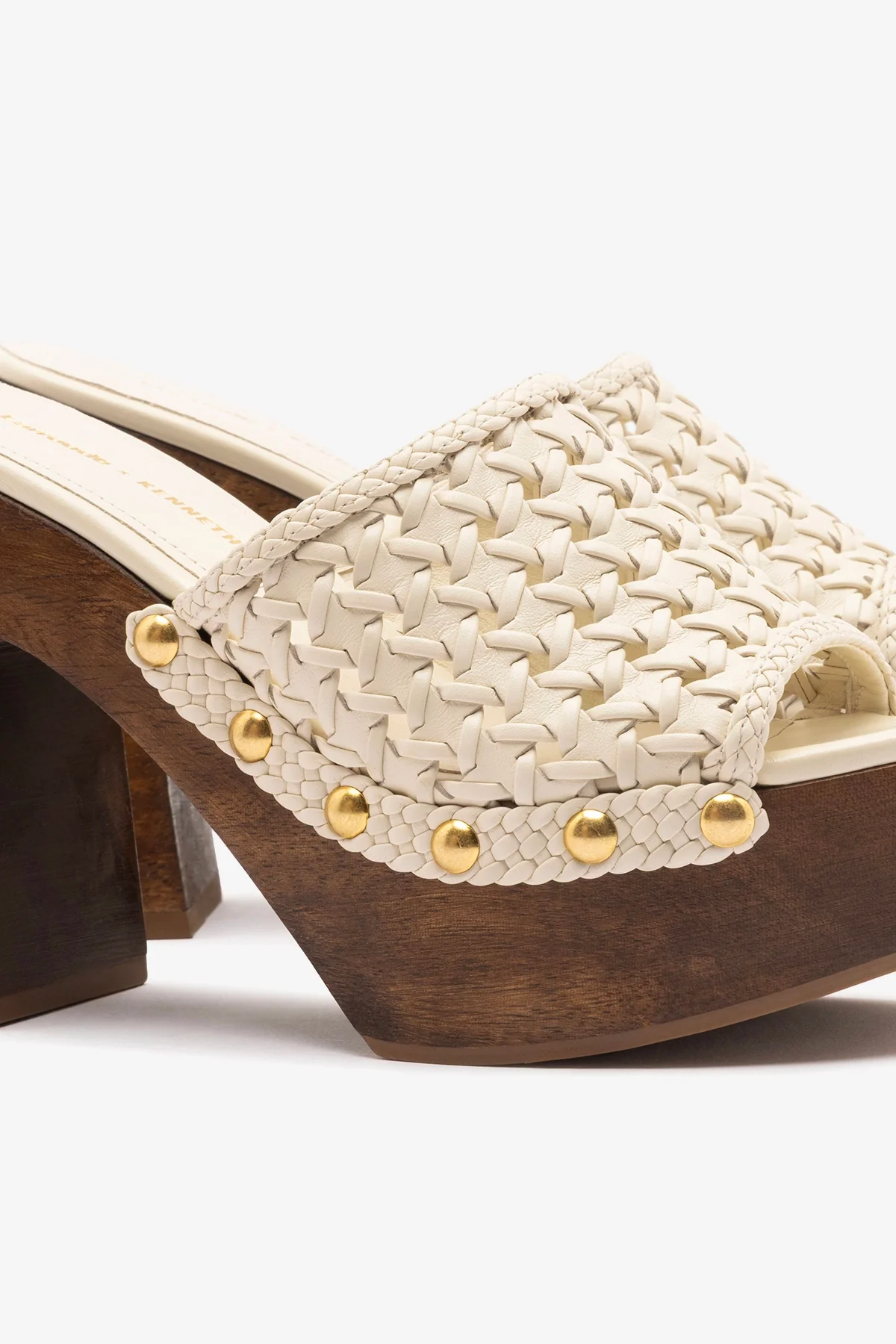 Larroudé x Kenneth Cole: Macrame Mule Ivory Leather - Image 4