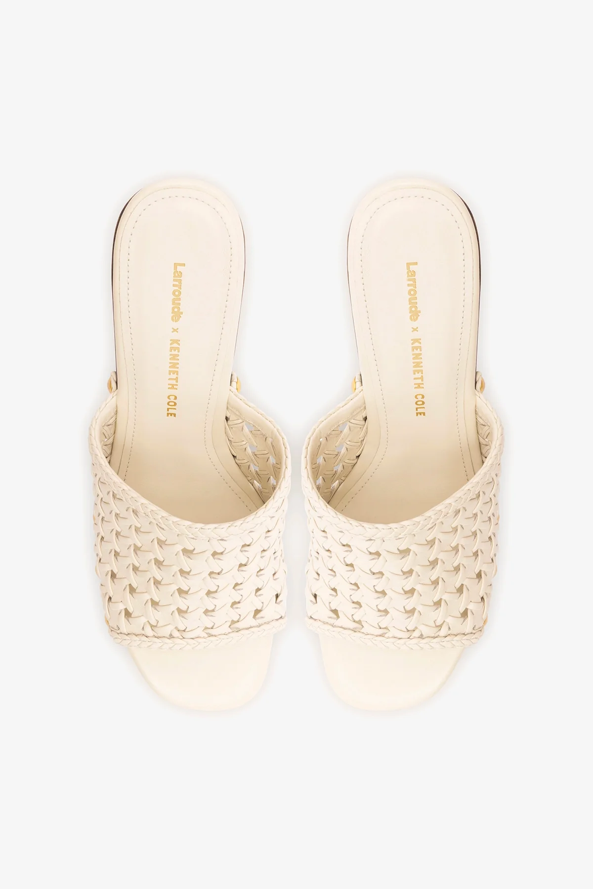 Larroudé x Kenneth Cole: Macrame Mule Ivory Leather - Image 6