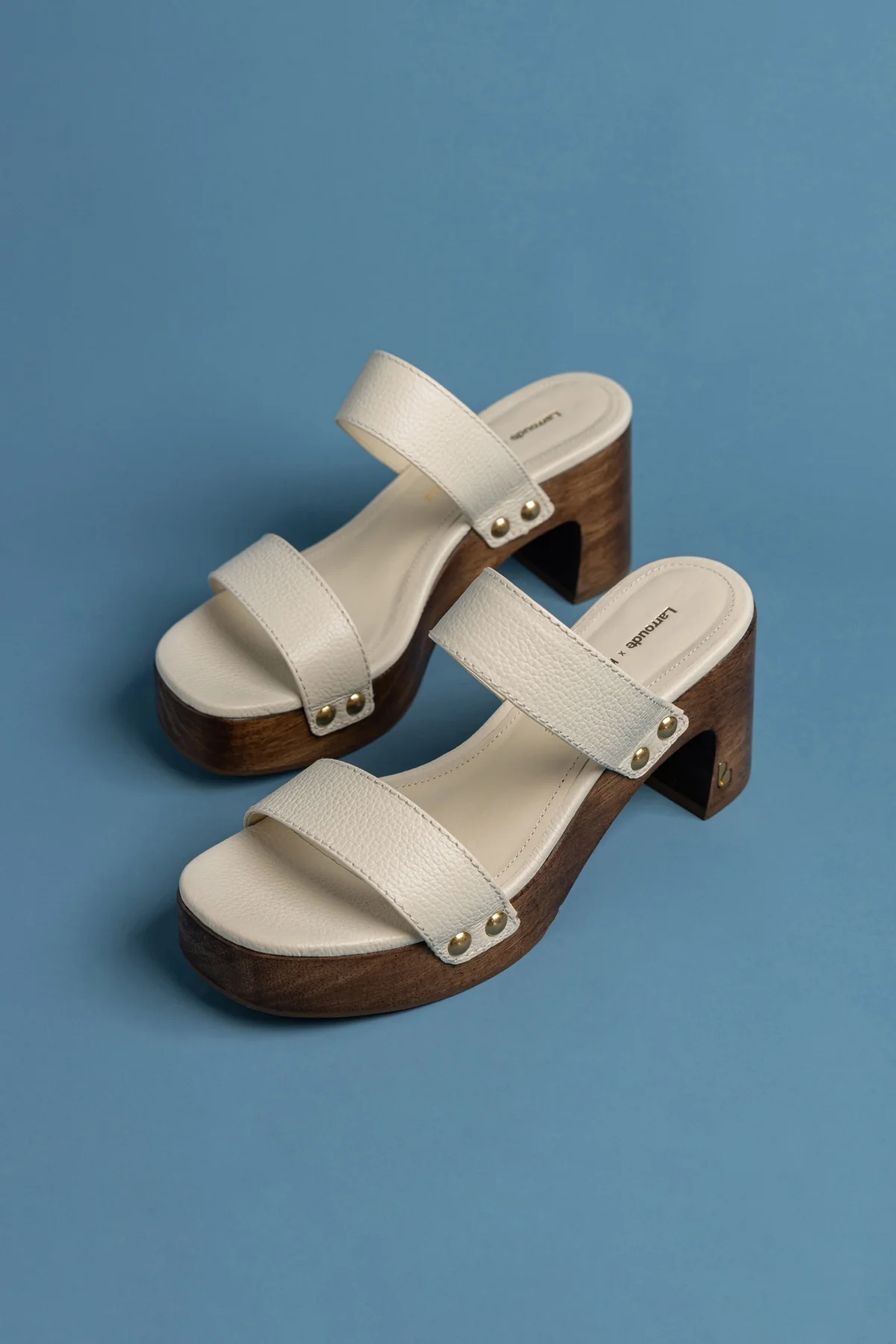 Larroudé x Kenneth Cole: Sandal Ivory Leather - Image 2