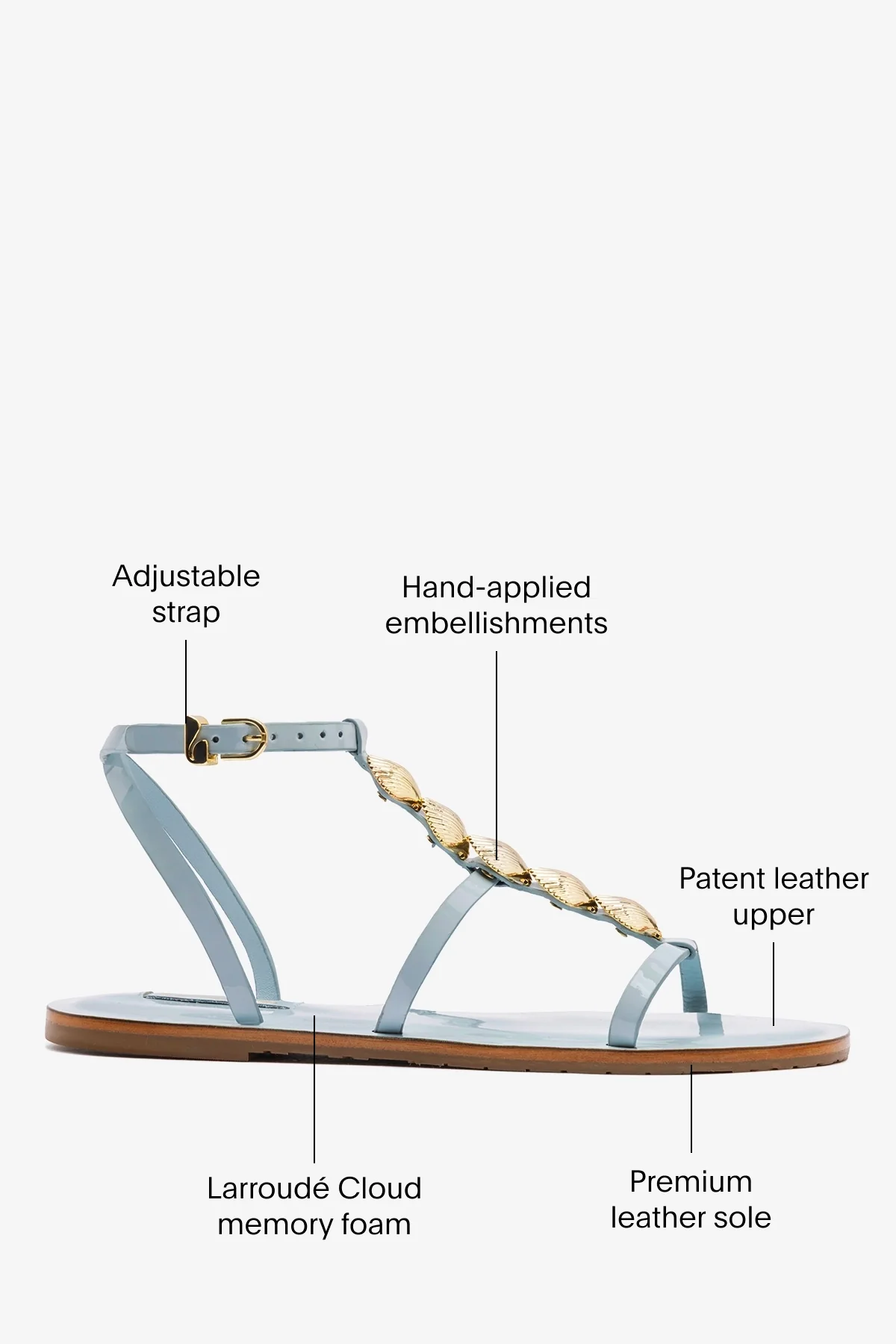 Coquile Flat Sandal Maya Patent Leather - Image 5