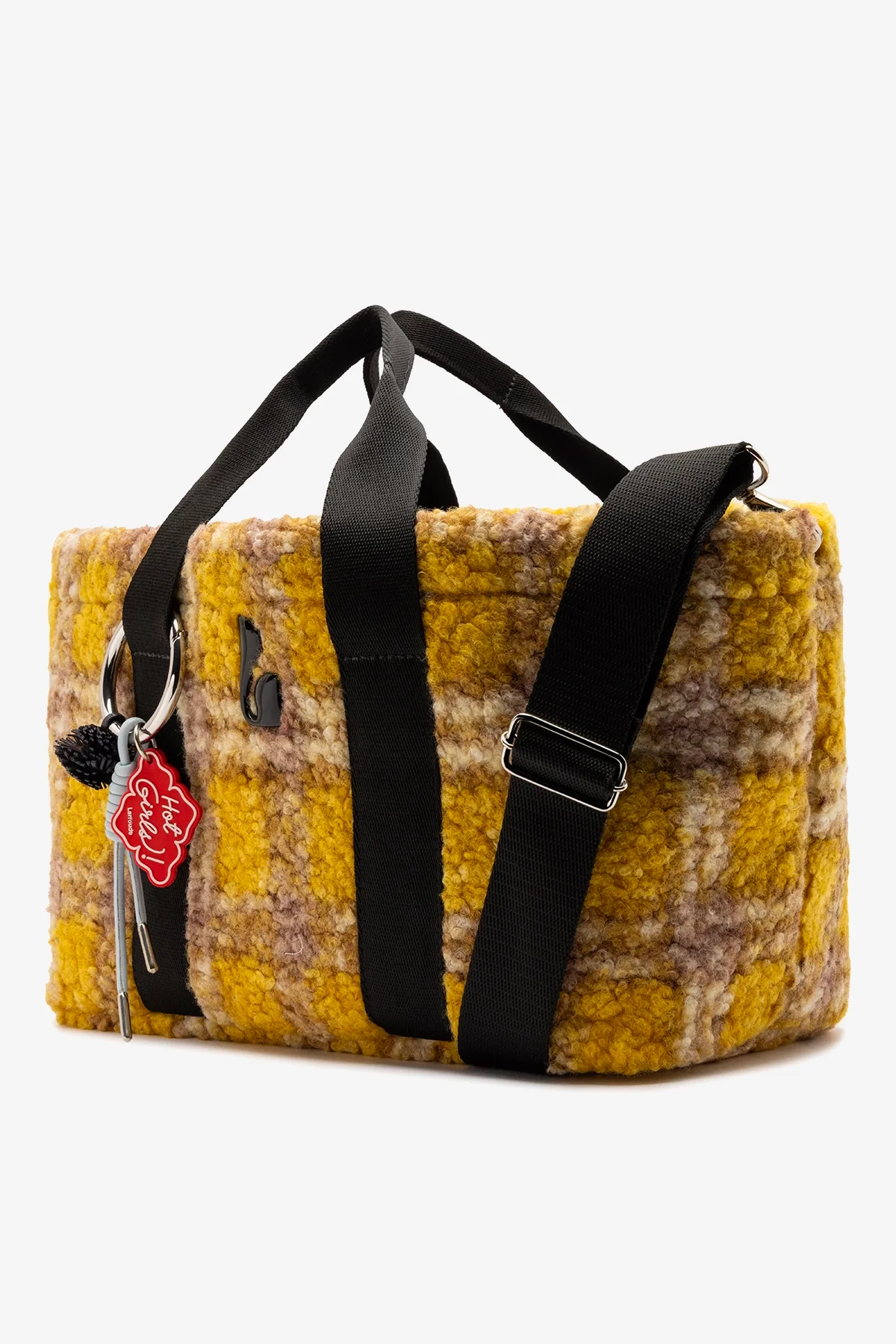 Americana Tote Bag In Dijon Plaid Fur - Image 4