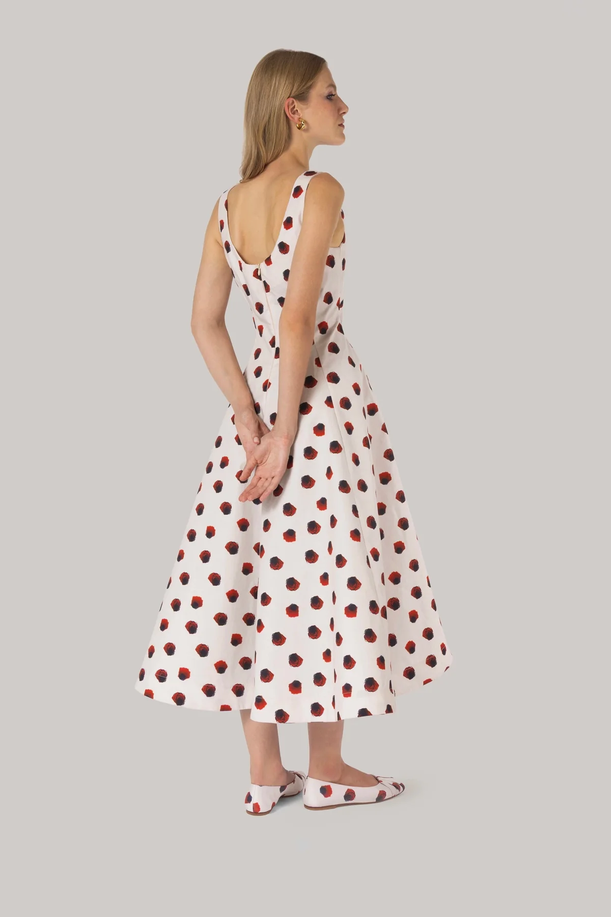 Sophia Dress White Floral Cotton - Image 4