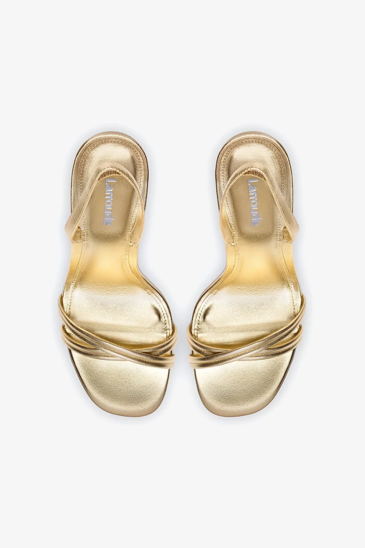 Annie Sandal In Gold Metallic Leather - Image 7