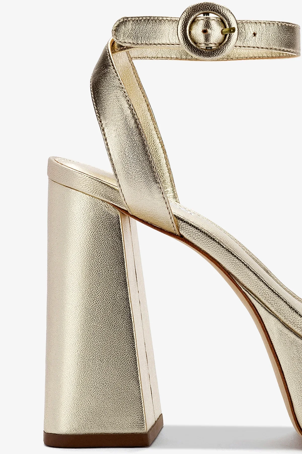 Dolly Sandal In Platina Metallic Leather - Image 4