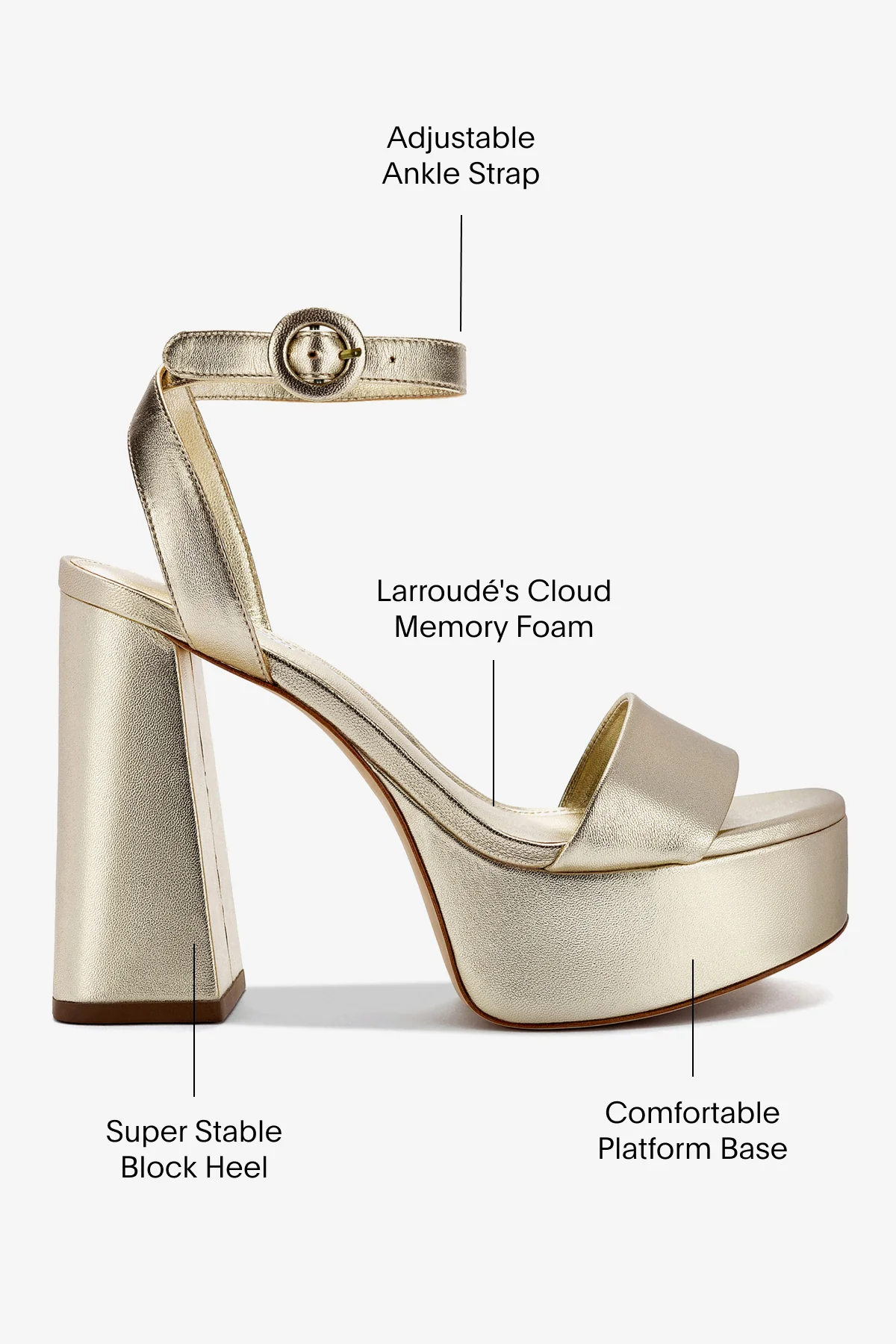 Dolly Sandal In Platina Metallic Leather - Image 5