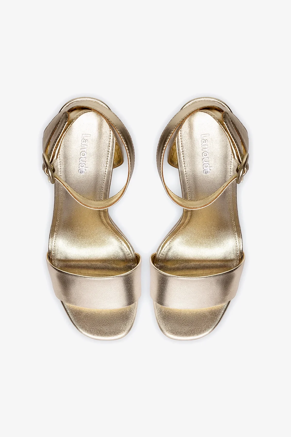Dolly Sandal In Platina Metallic Leather - Image 7