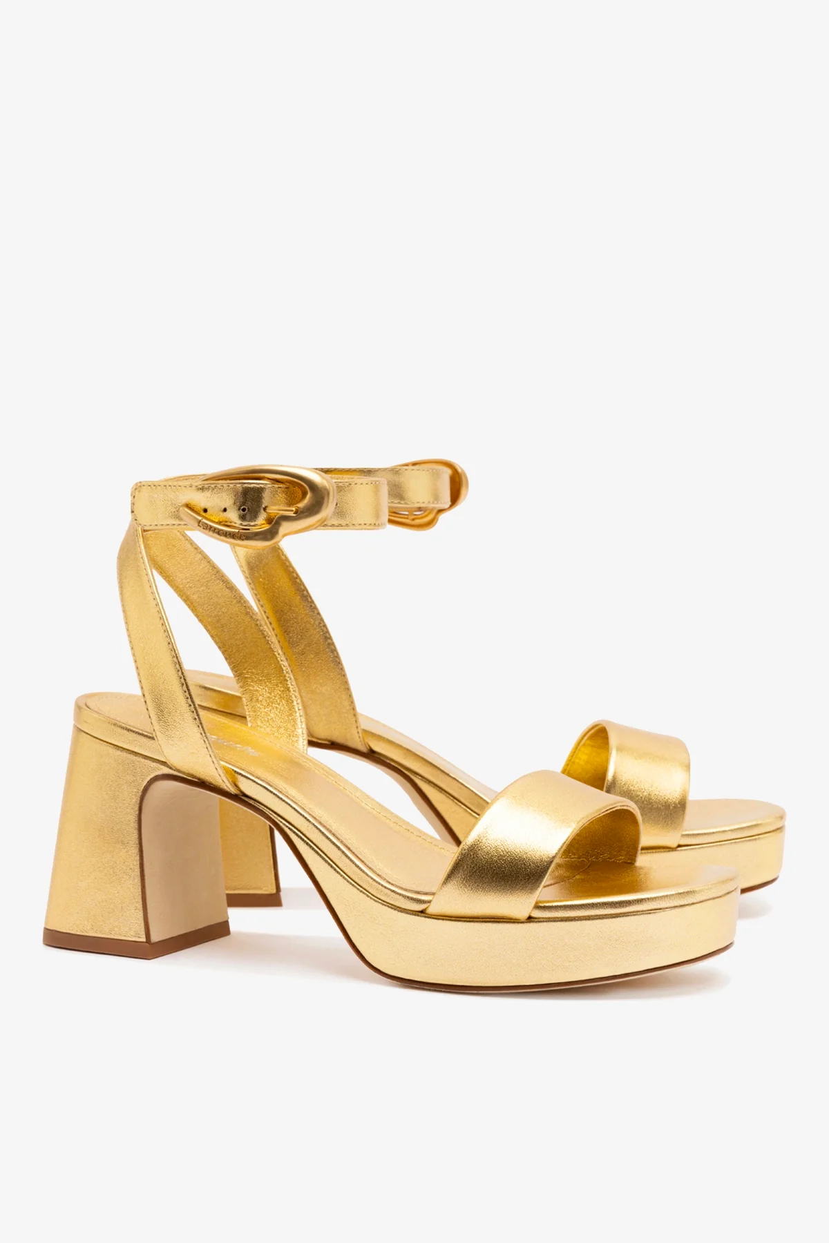 Dolly Verona Low Sandal In Gold Metallic Leather - Image 3