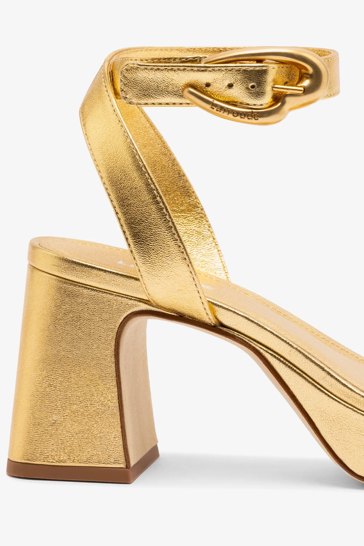 Dolly Verona Low Sandal In Gold Metallic Leather - Image 4
