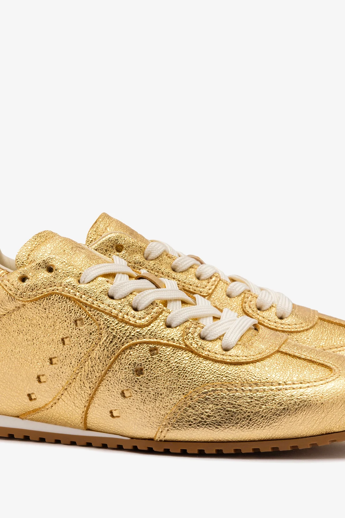 Stella Sneaker In Gold Metallic Leather - Image 4
