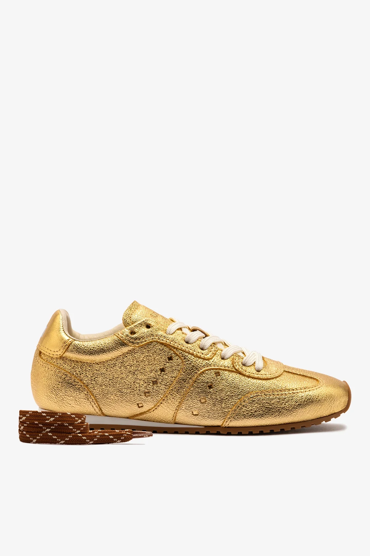 Stella Sneaker In Gold Metallic Leather - Image 5