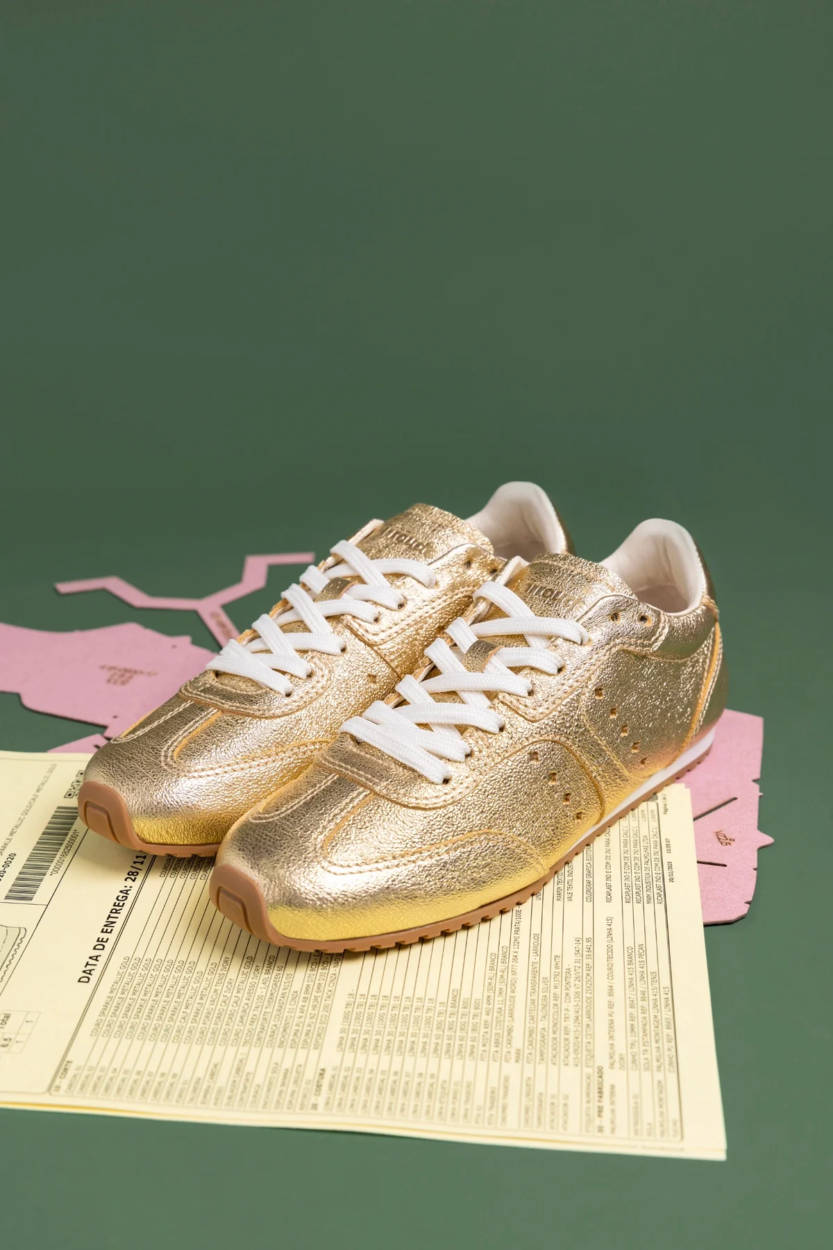 Stella Sneaker In Gold Metallic Leather - Image 6