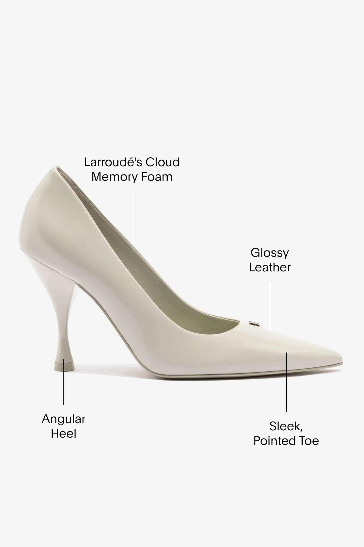 Stone Pump In Gray Box Leather - Image 5