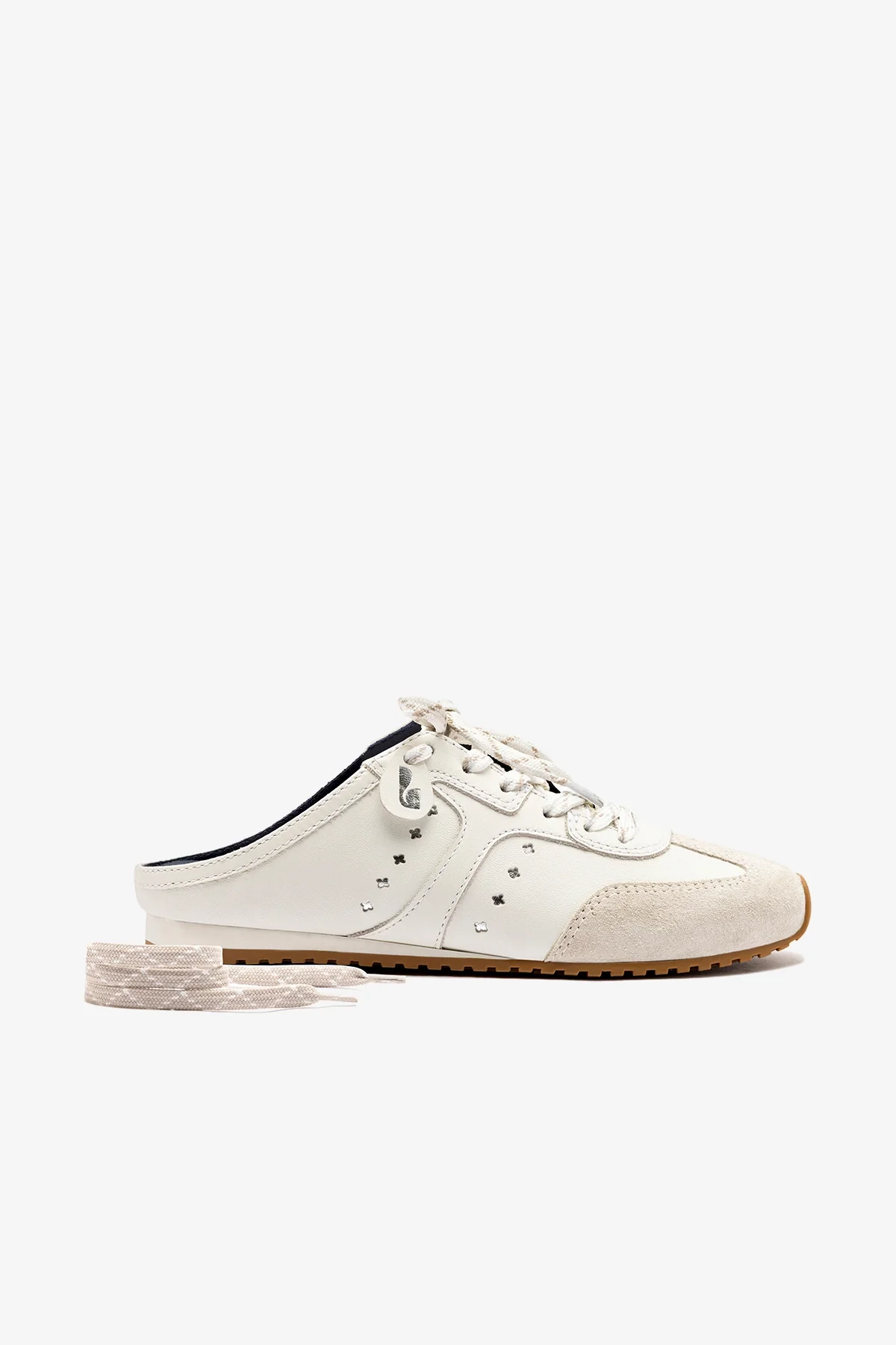 Stella Mule In Grey Suede - Image 5