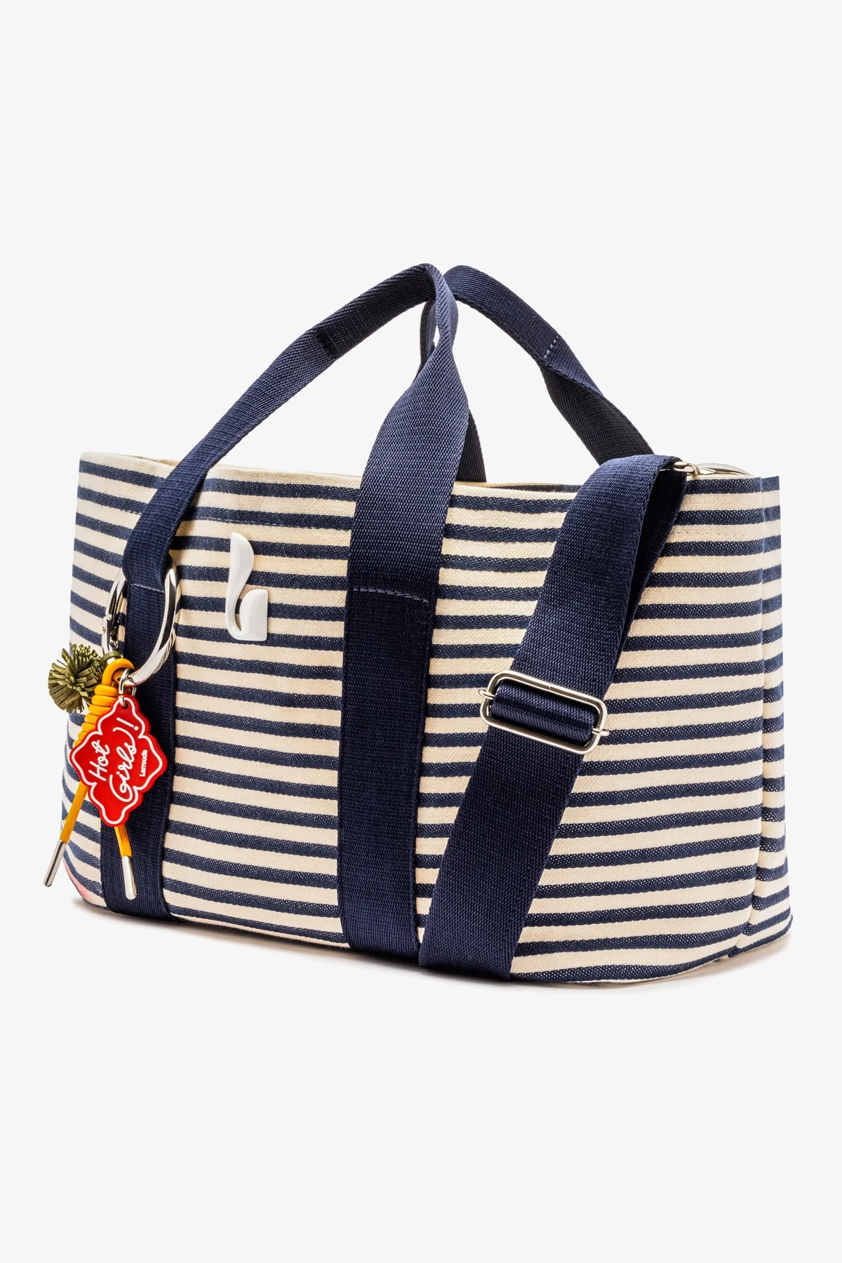 Americana Tote Bag In Indigo And Natural Awning Stripe - Image 3
