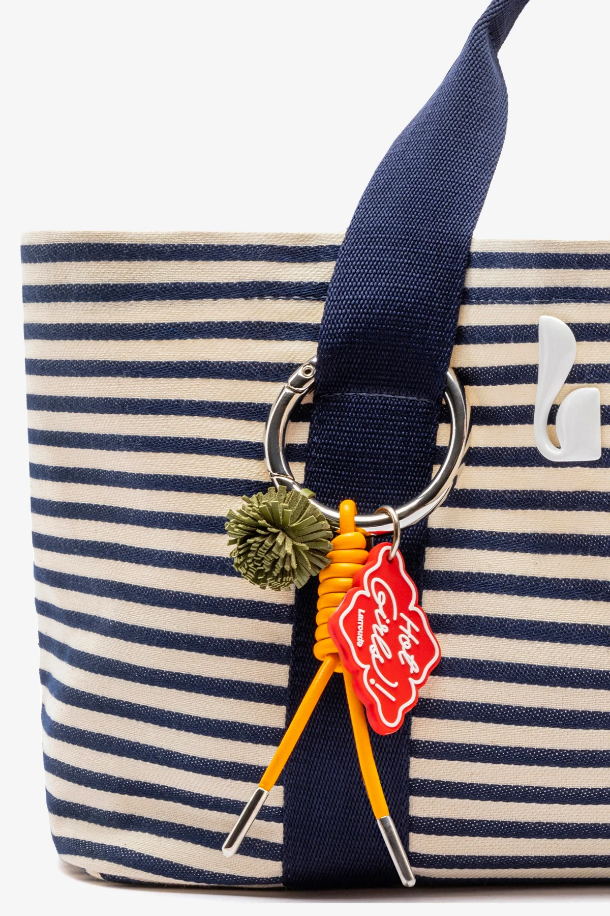 Americana Tote Bag In Indigo And Natural Awning Stripe - Image 4