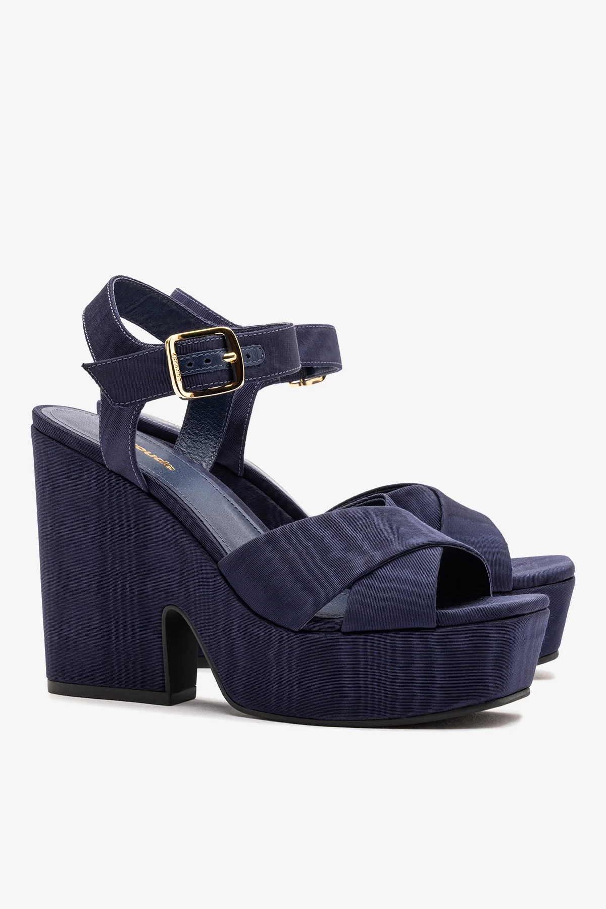 Cher Sandal In Indigo Leather - Image 3