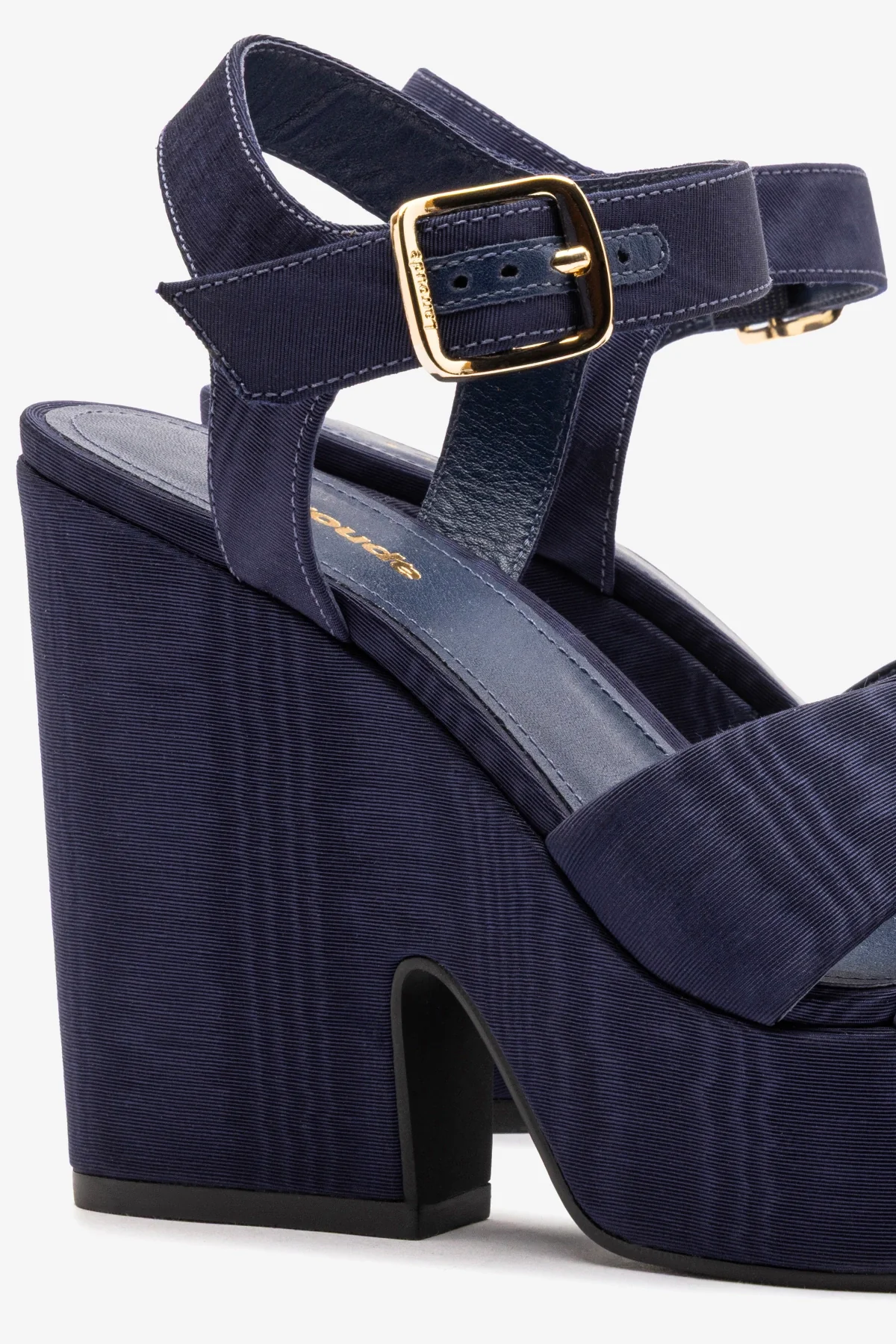 Cher Sandal In Indigo Leather - Image 4