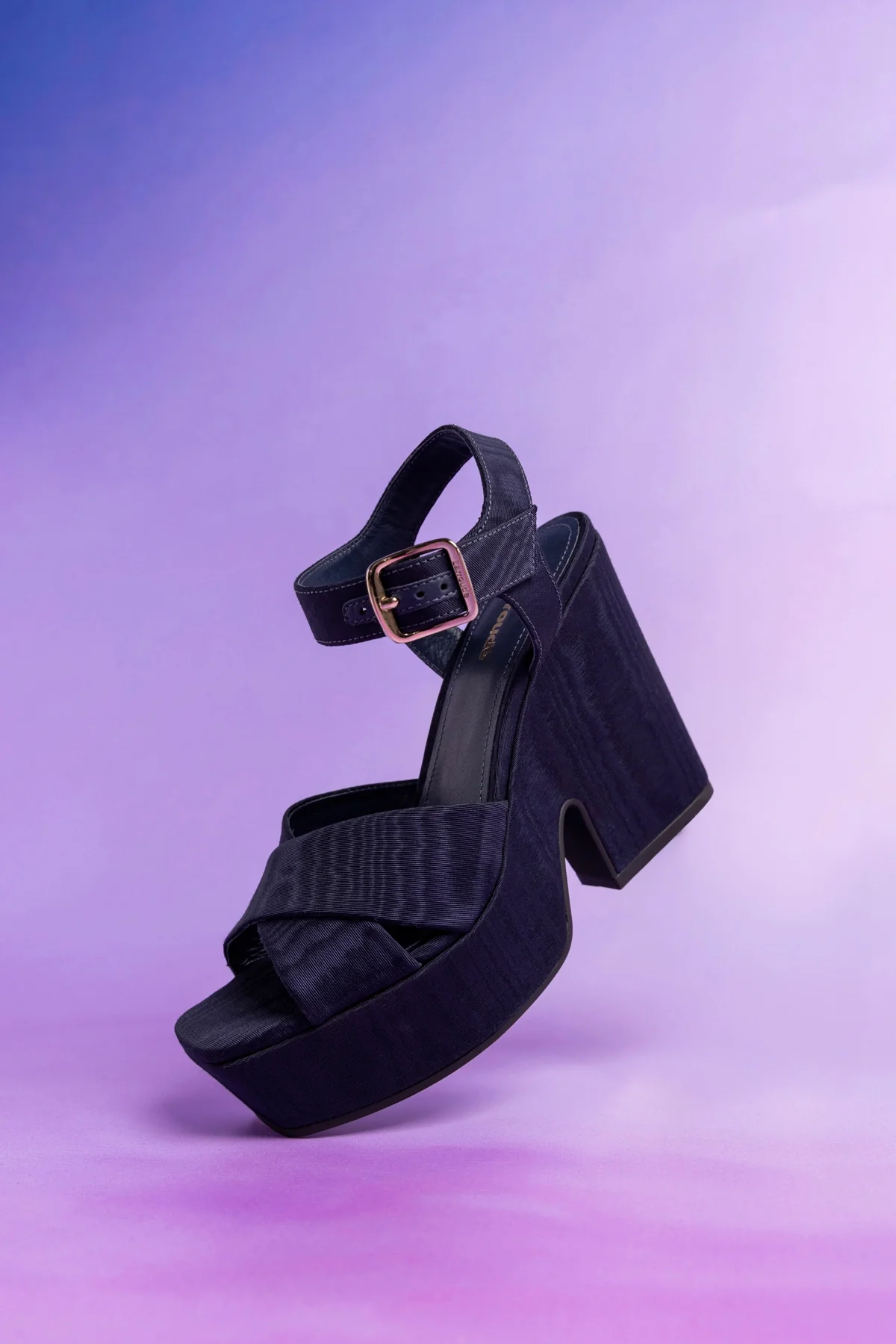 Cher Sandal In Indigo Leather - Image 6