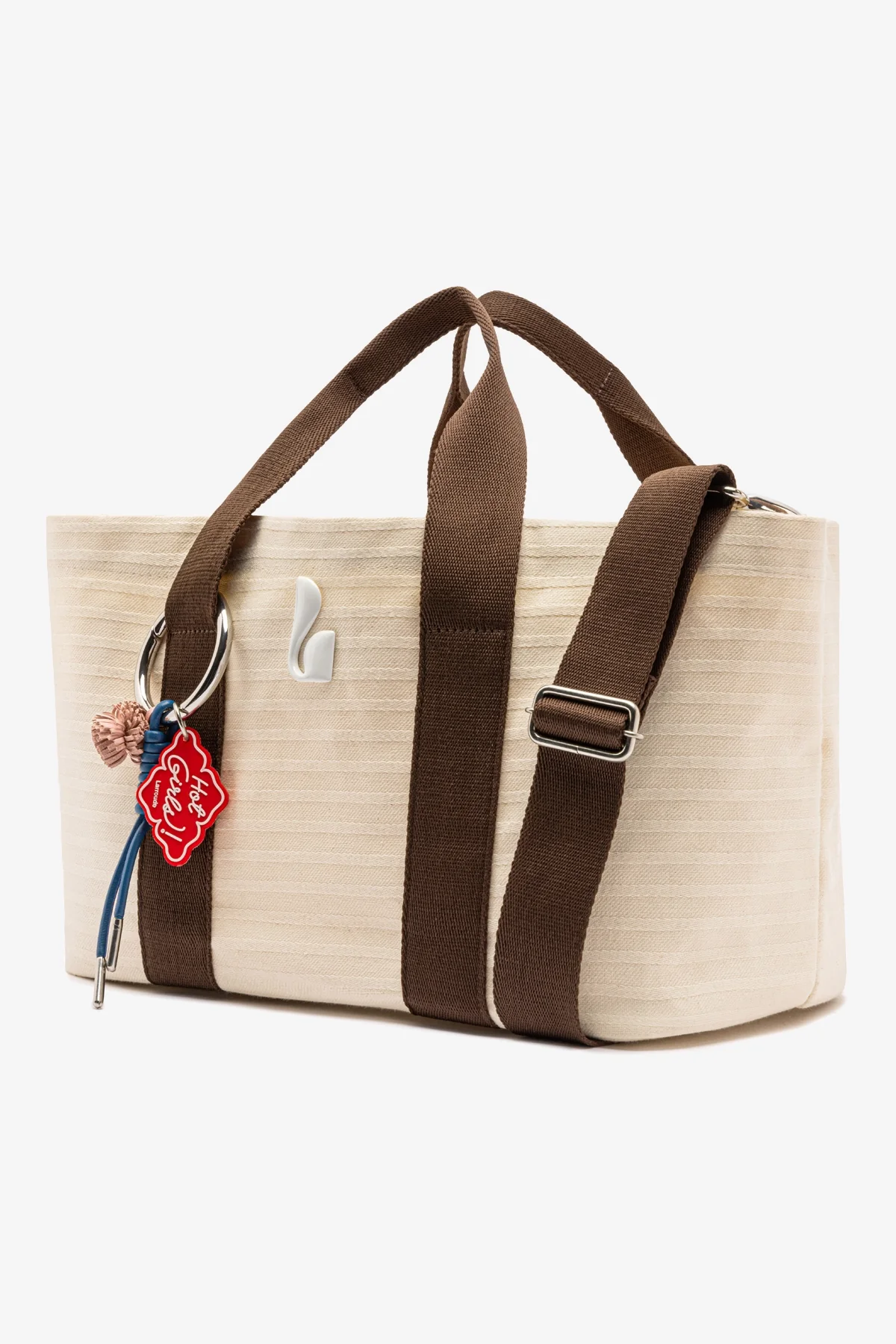 Americana Tote Bag In Ivory Awning Stripe - Image 3