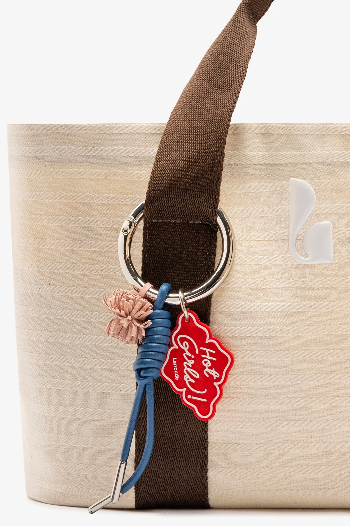 Americana Tote Bag In Ivory Awning Stripe - Image 4