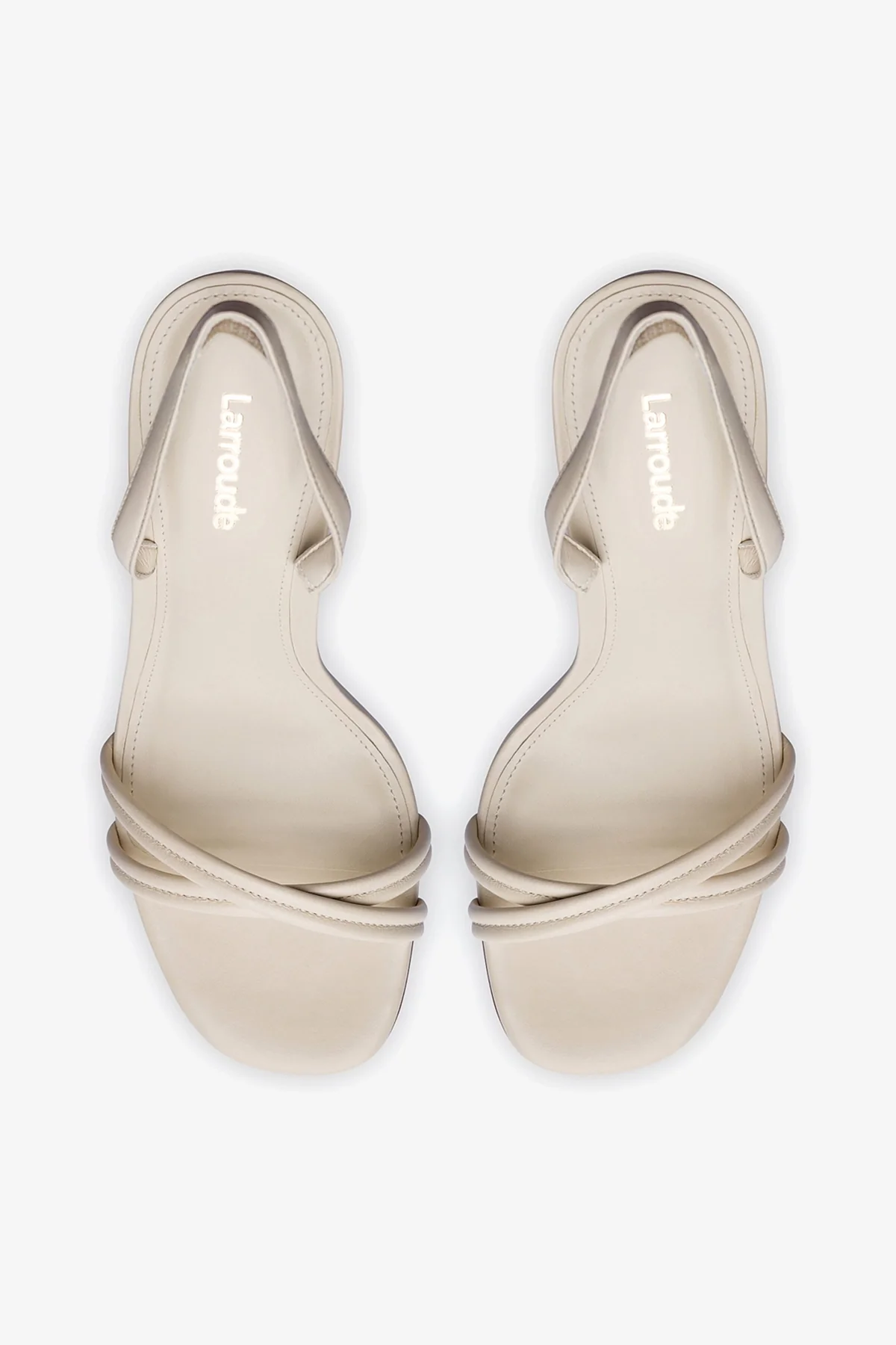 Annie Sandal In Ivory Leather - Image 7