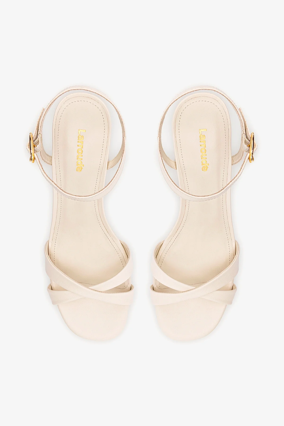 Bianca Low Sandal In Ivory Leather - Image 6
