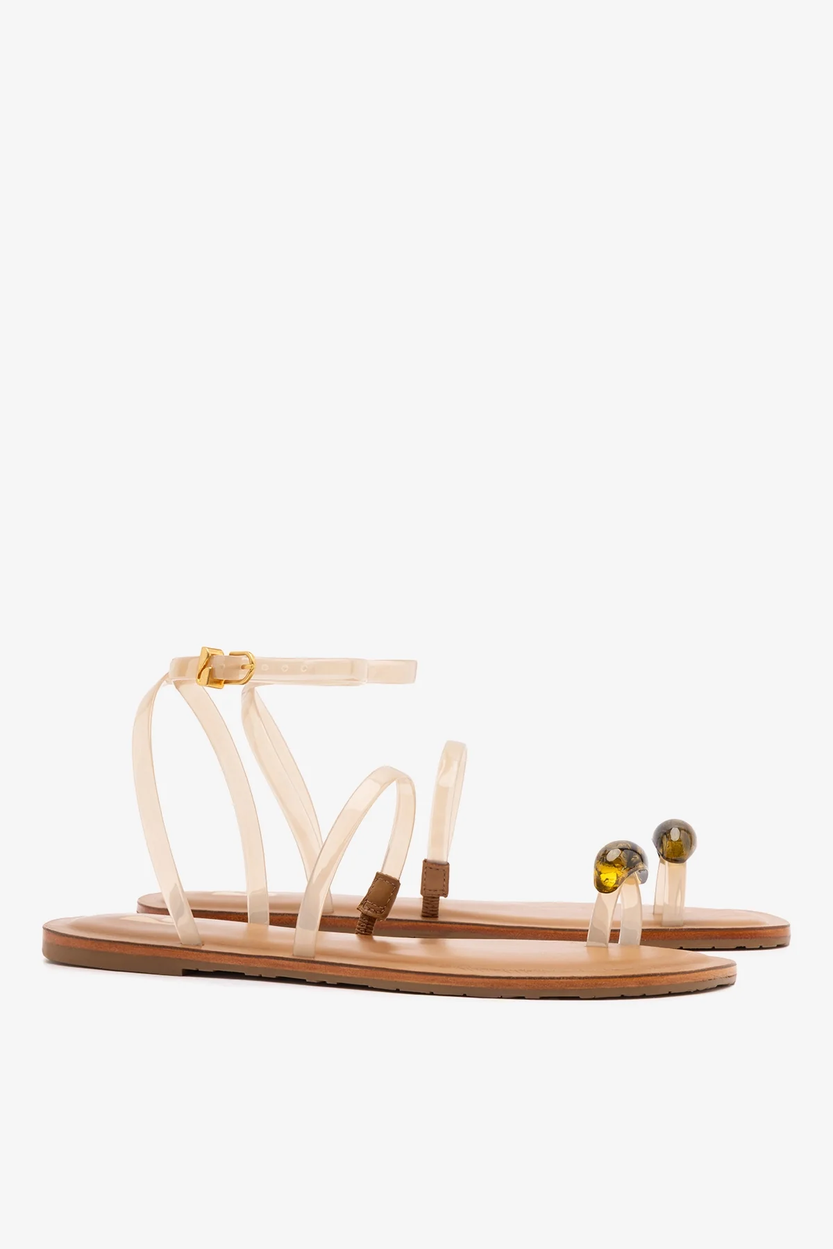 Biarritz Jelly Flat Sandal In Ivory Vinyl - Image 3