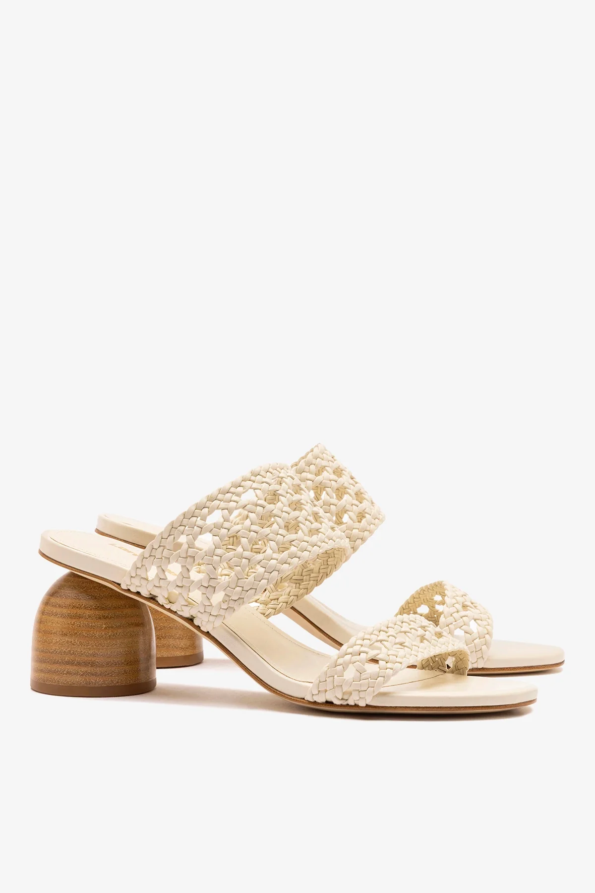 Dew Drop Macrame Sandal In Ivory Leather - Image 3