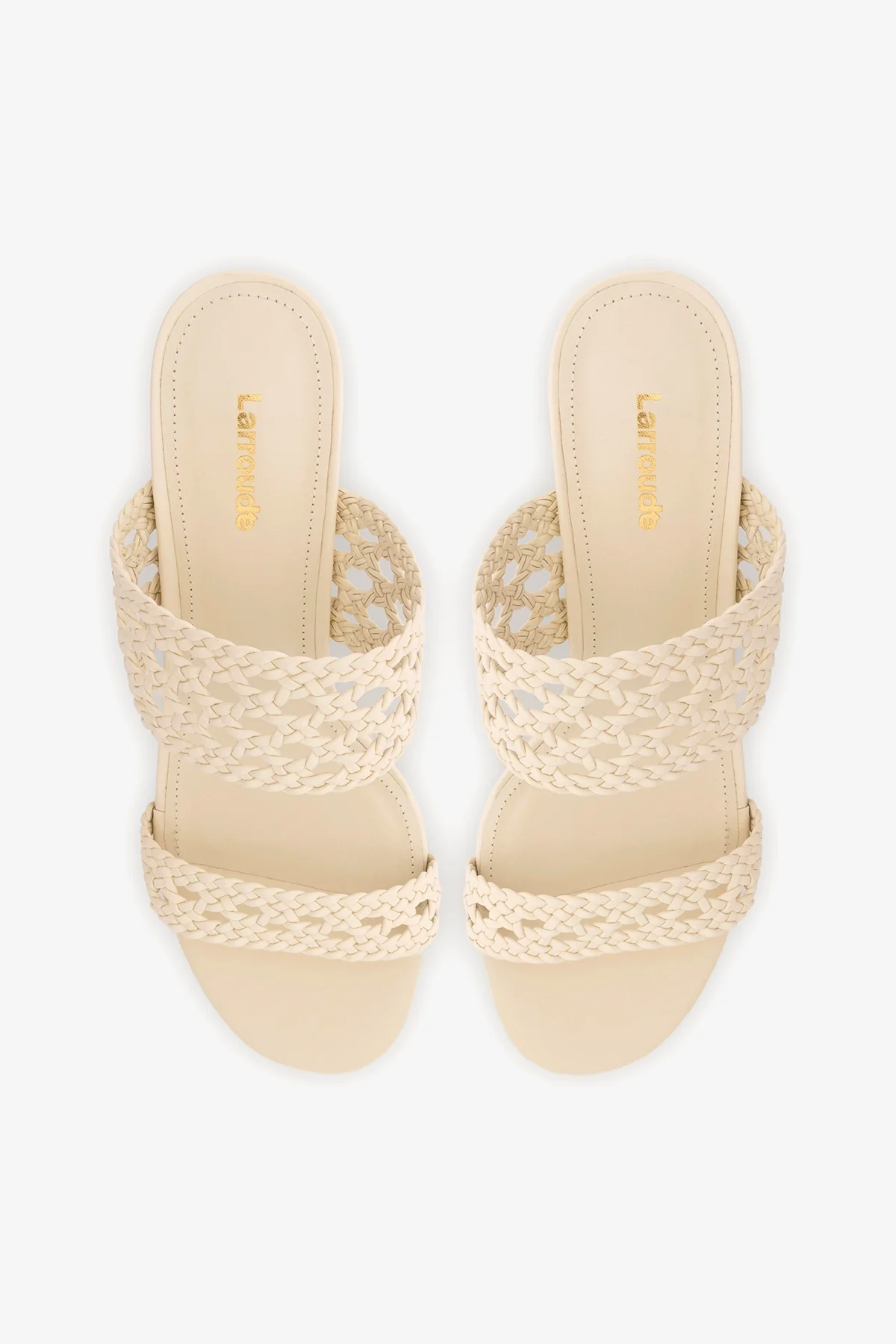 Dew Drop Macrame Sandal In Ivory Leather - Image 6