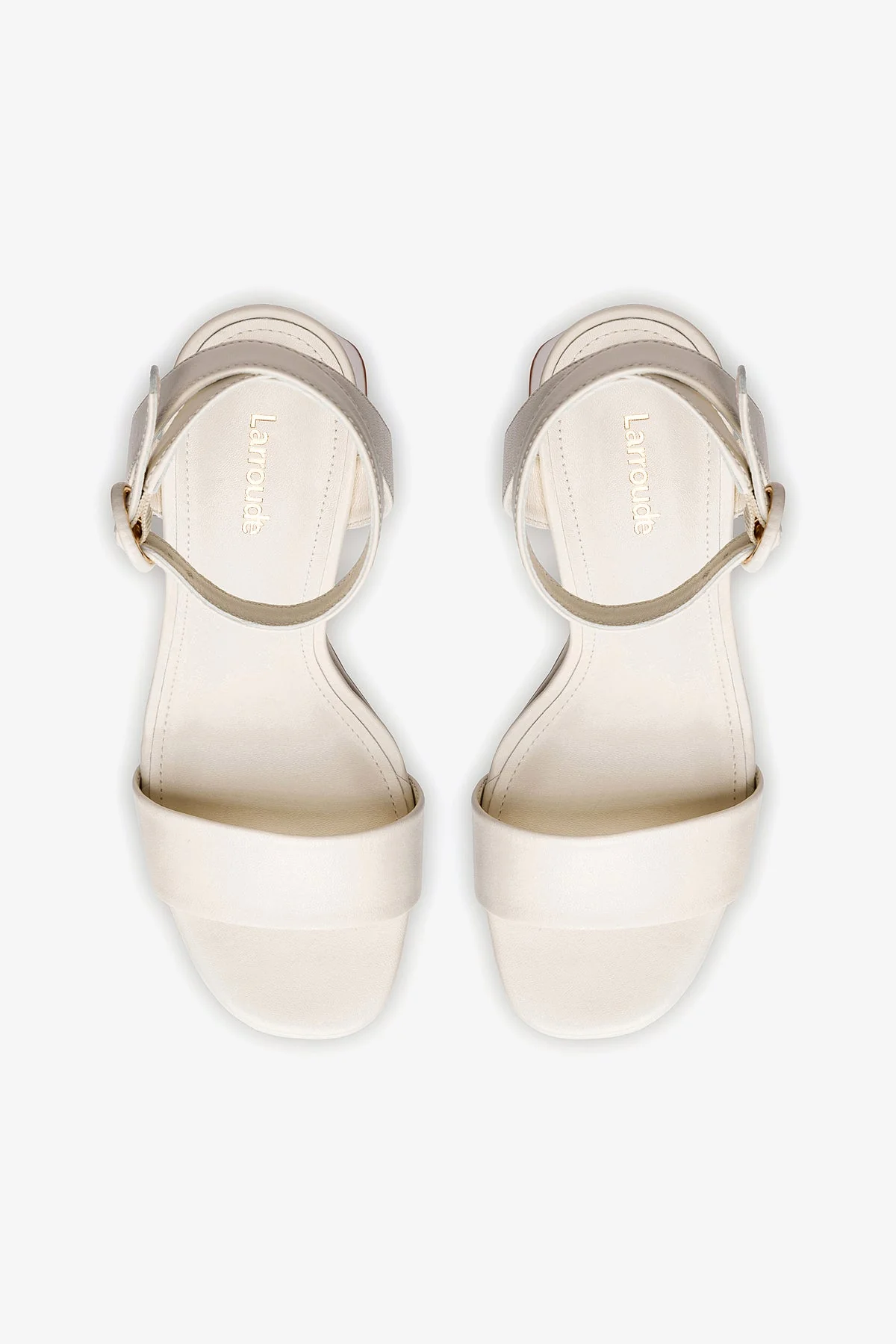 Dolly Sandal In Ivory Leather - Image 7