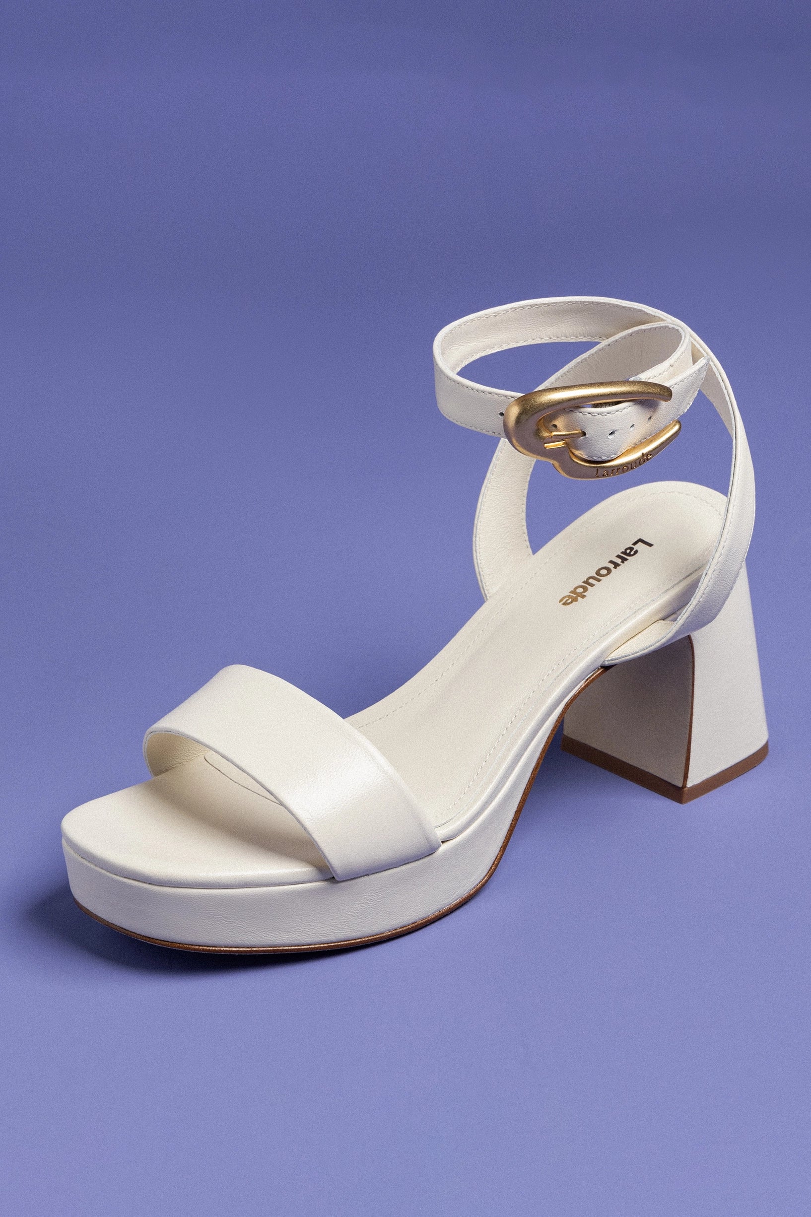 Dolly Verona Low Sandal In Ivory Leather - Image 2