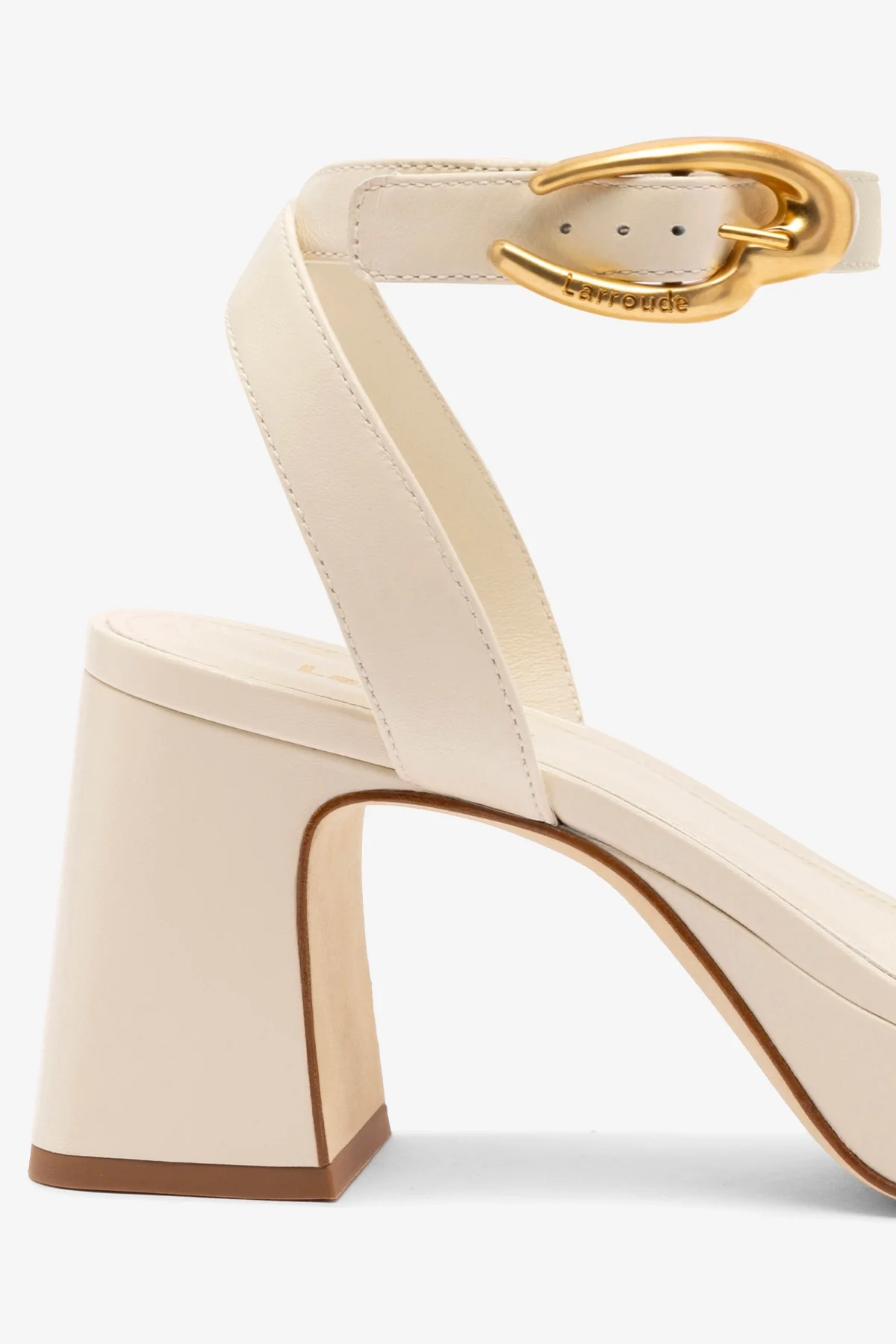 Dolly Verona Low Sandal In Ivory Leather - Image 4