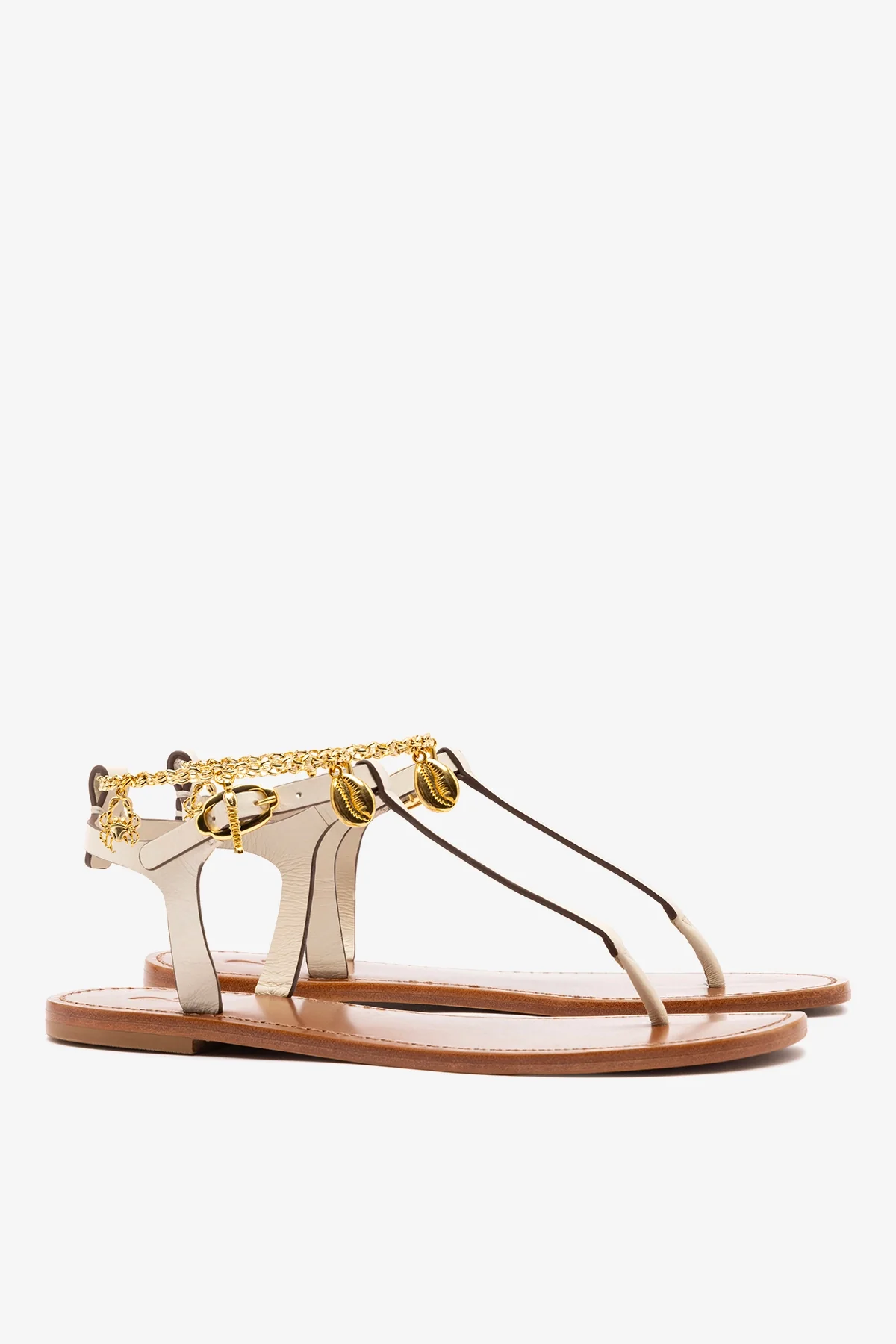 Gipsy Sandal In Ivory Vegetale Leather - Image 3