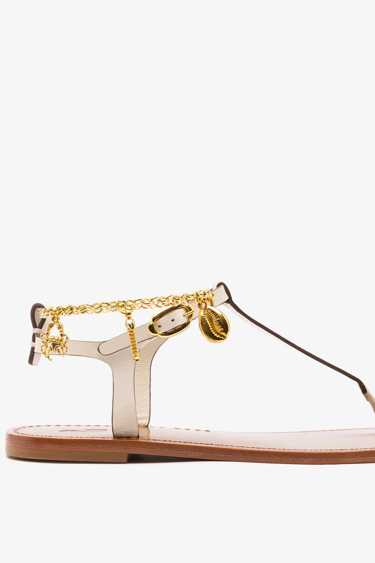 Gipsy Sandal In Ivory Vegetale Leather - Image 5