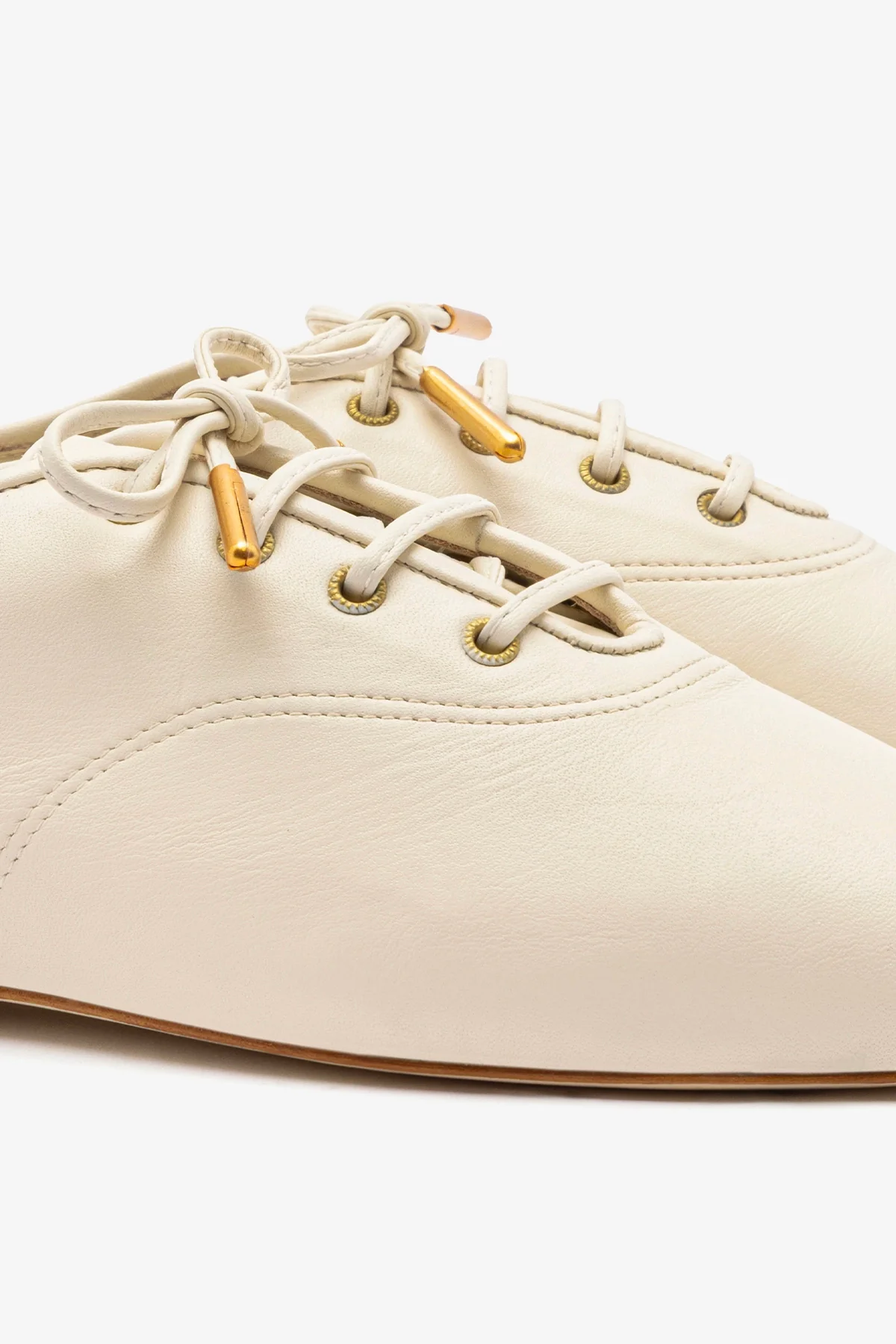 Liza Sneaker In Ivory Leather - Image 4