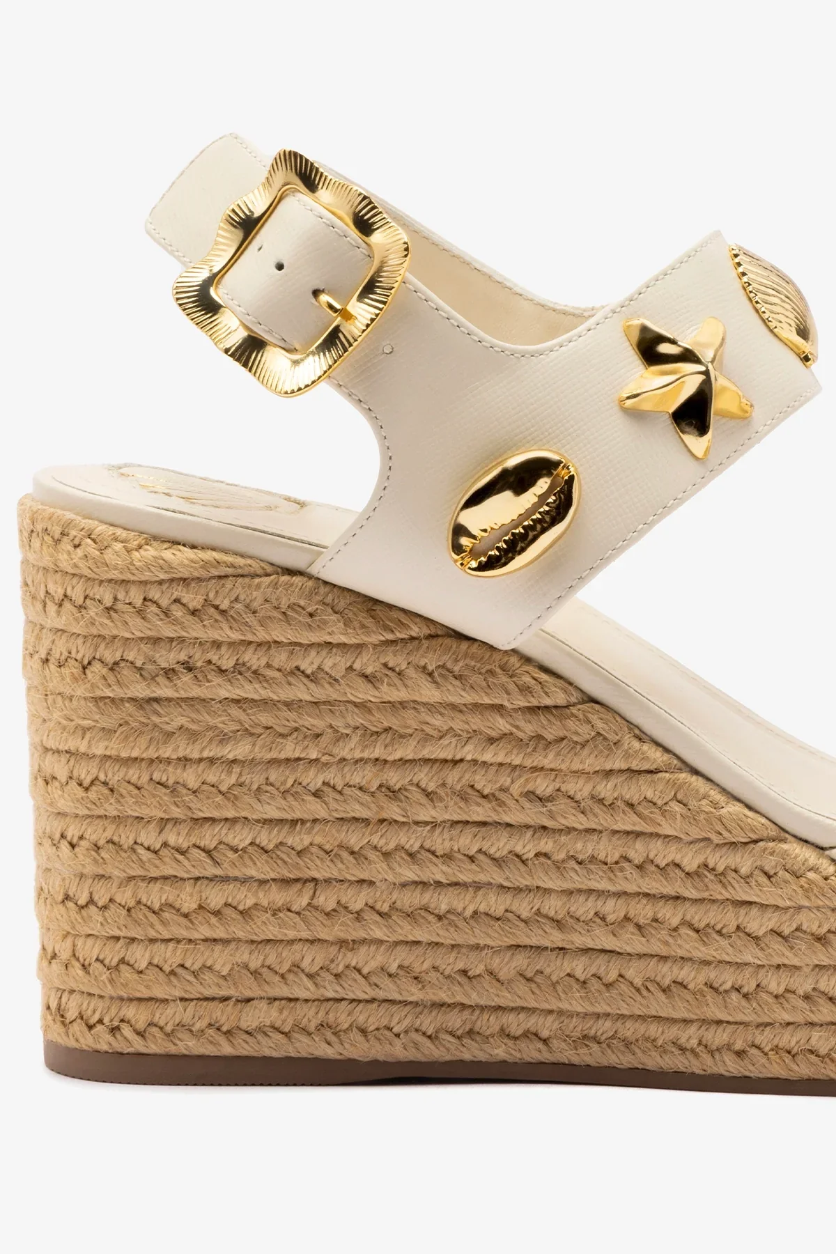 Madison Hi Espadrille In Ivory Saffiano - Image 4