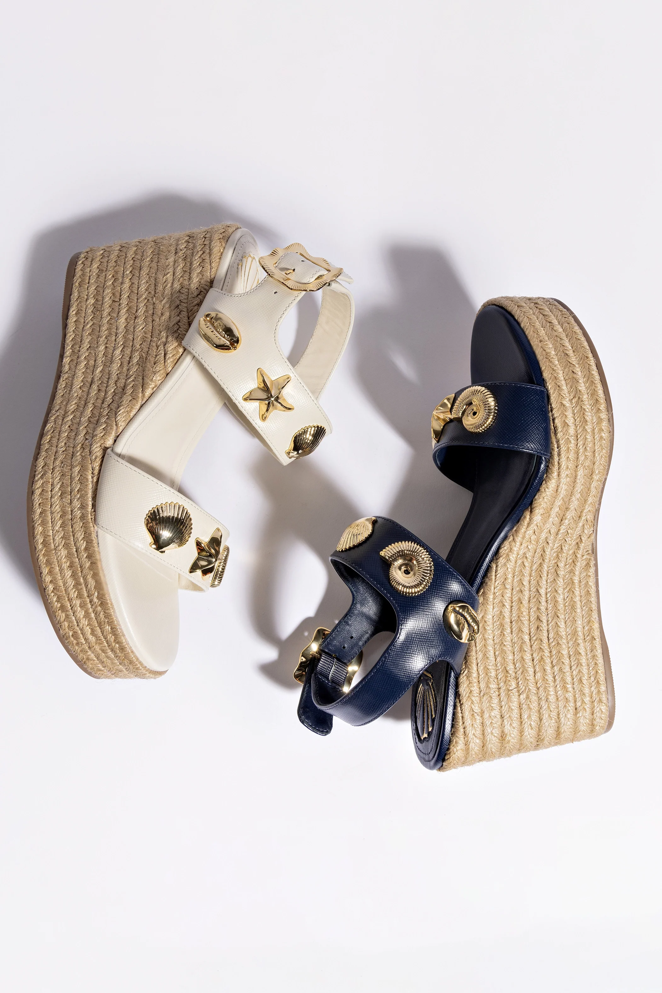 Madison Hi Espadrille In Ivory Saffiano - Image 6