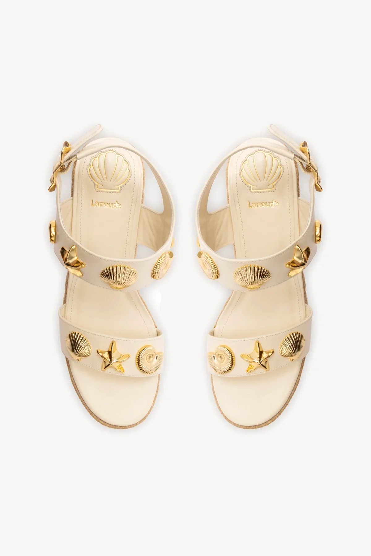 Madison Hi Espadrille In Ivory Saffiano - Image 7