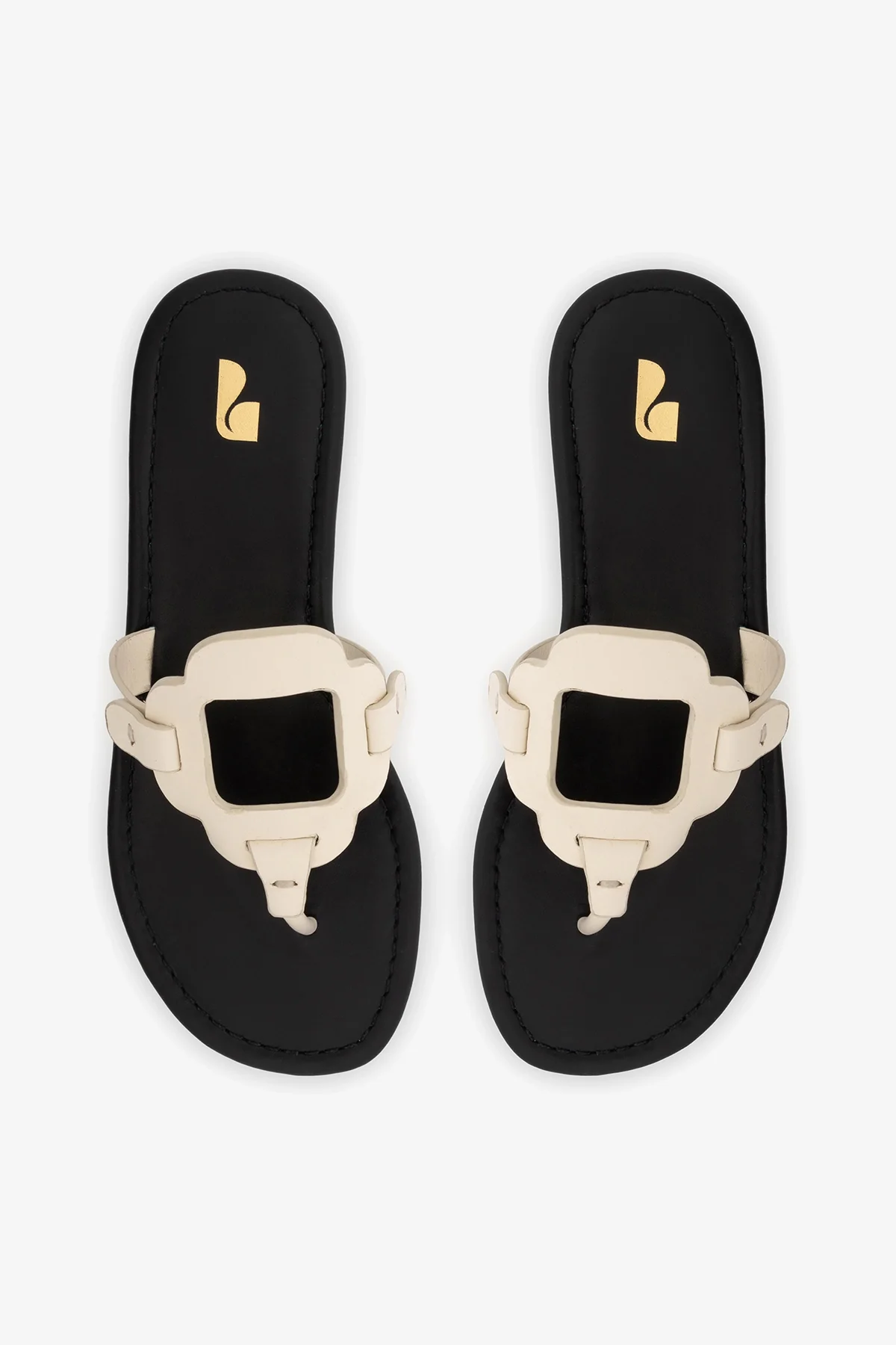 Margherita Thong Sandal In Ivory Leather - Image 7