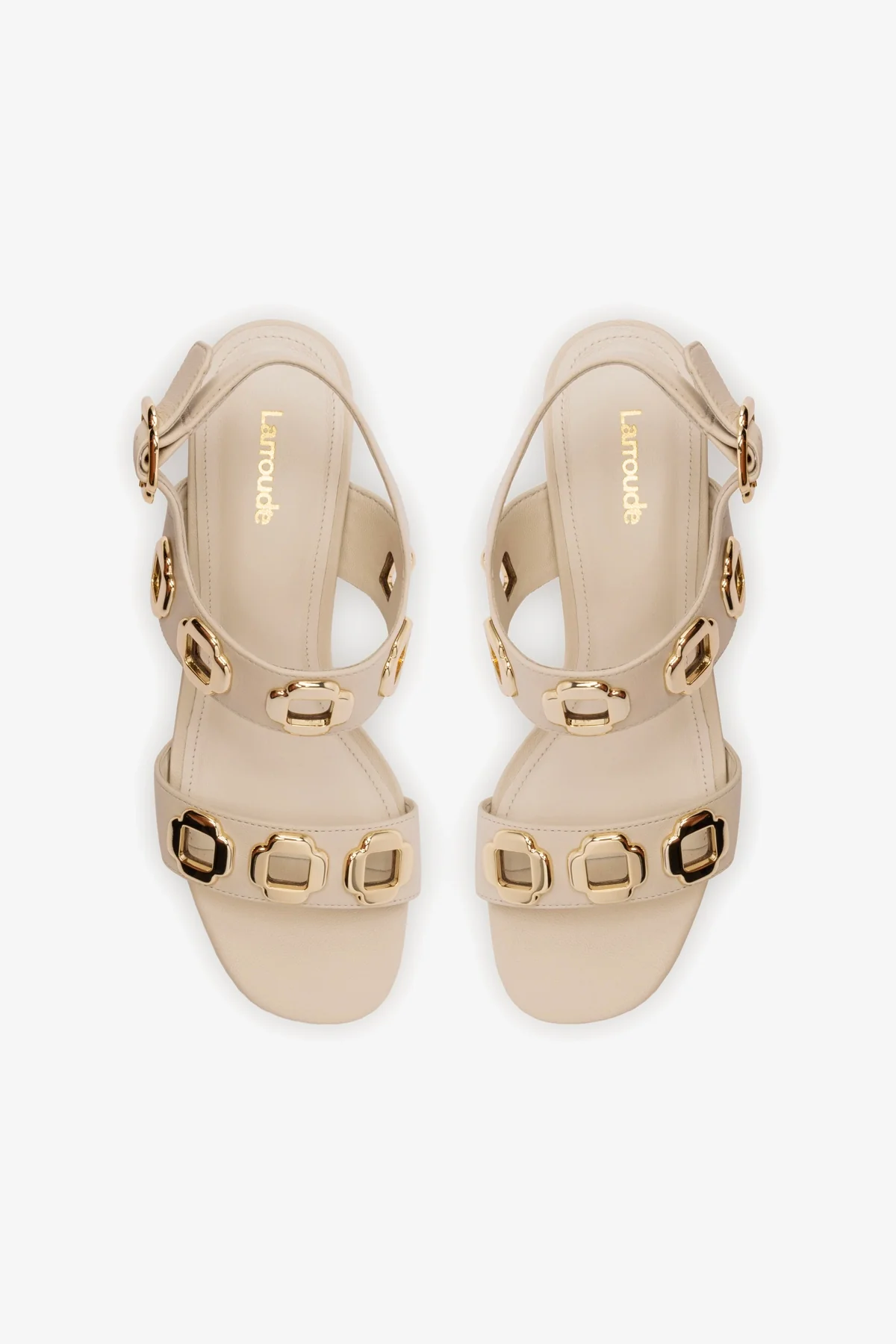 Milan Sandal In Ivory Leather - Image 7