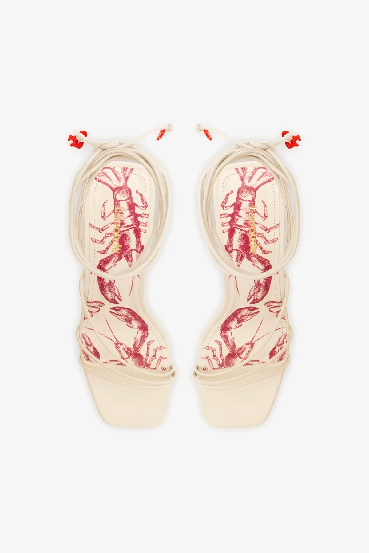 Nadia Sandal In Ivory Leather - Image 6