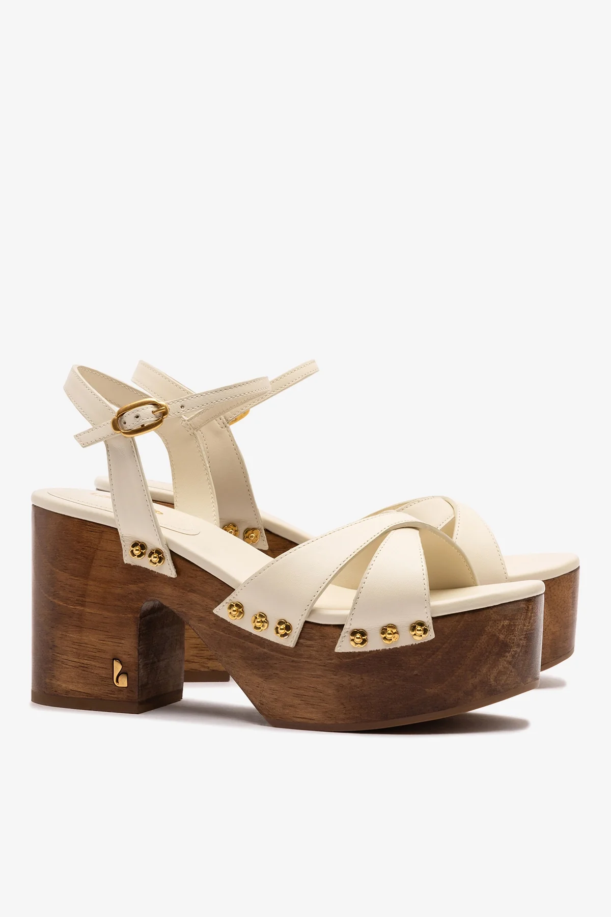 Talitha Sandal In Ivory Leather - Image 3