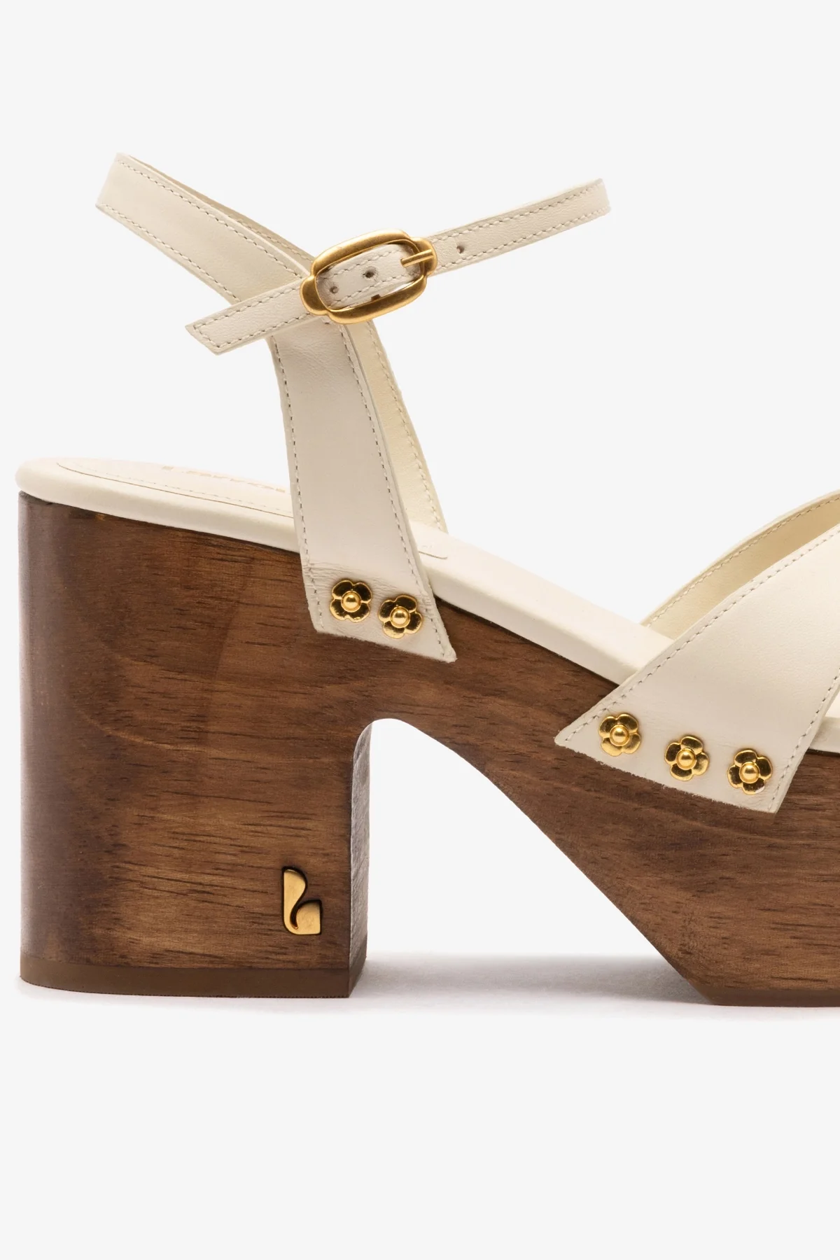 Talitha Sandal In Ivory Leather - Image 4
