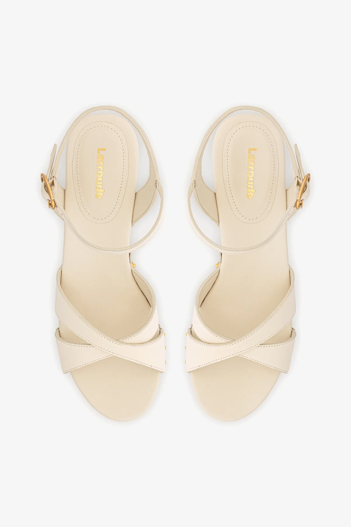 Talitha Sandal In Ivory Leather - Image 6