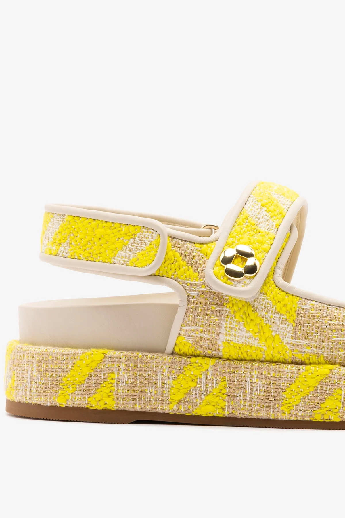 Jetty Sandal Yellow Printed Fabric - Image 4