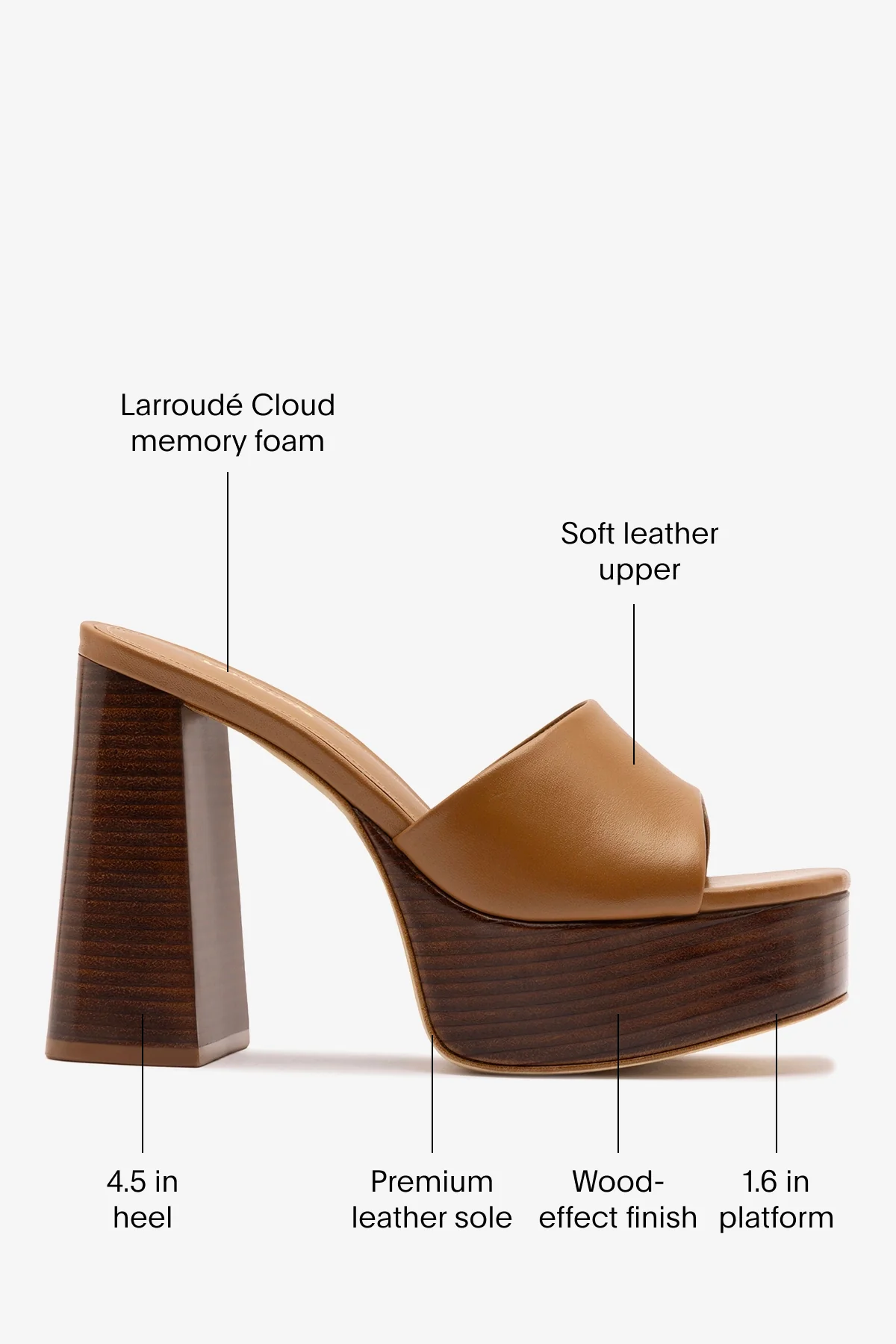 Dolly Mule Caramel Leather - Image 5