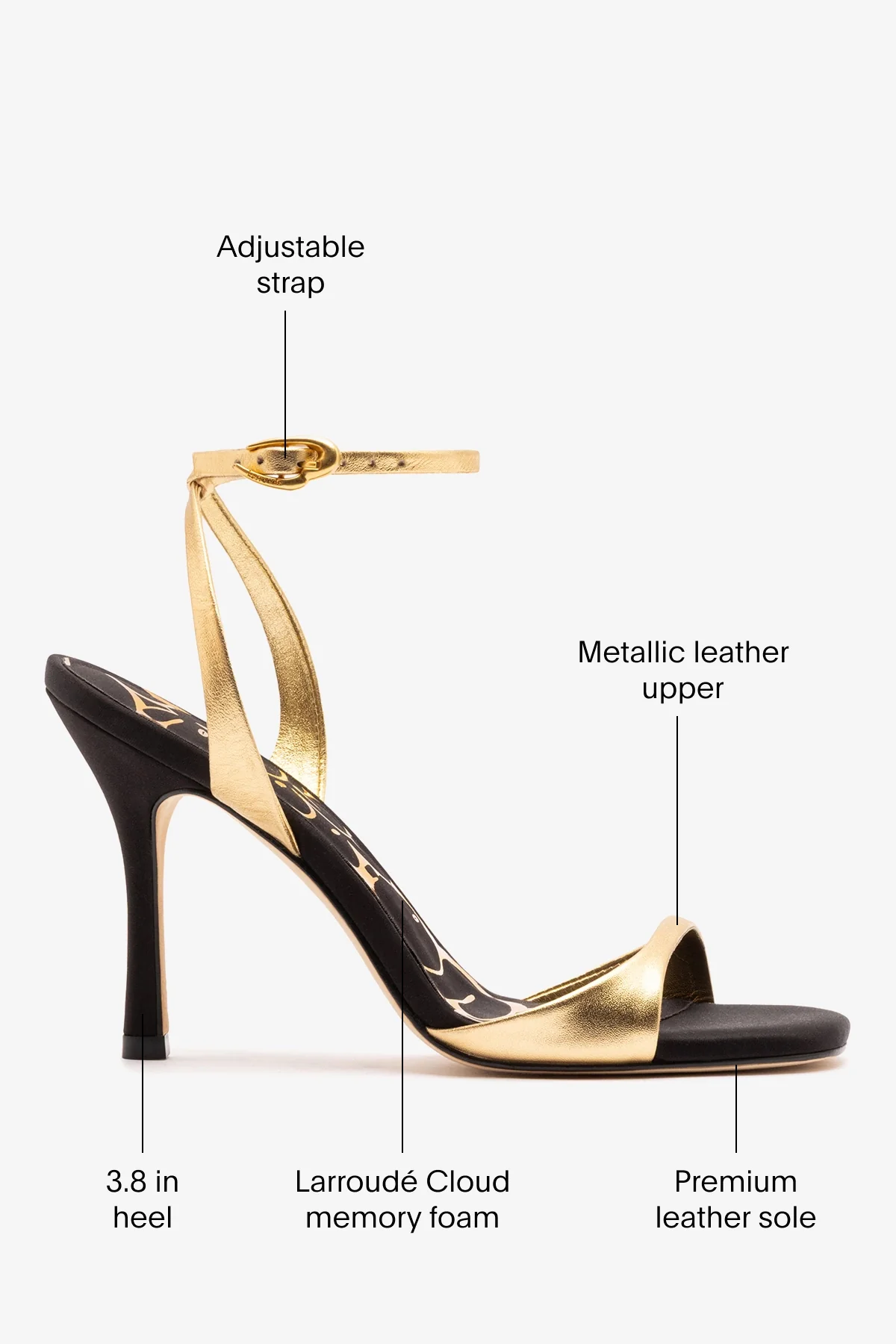 Freya Sandal Gold Leather - Image 5