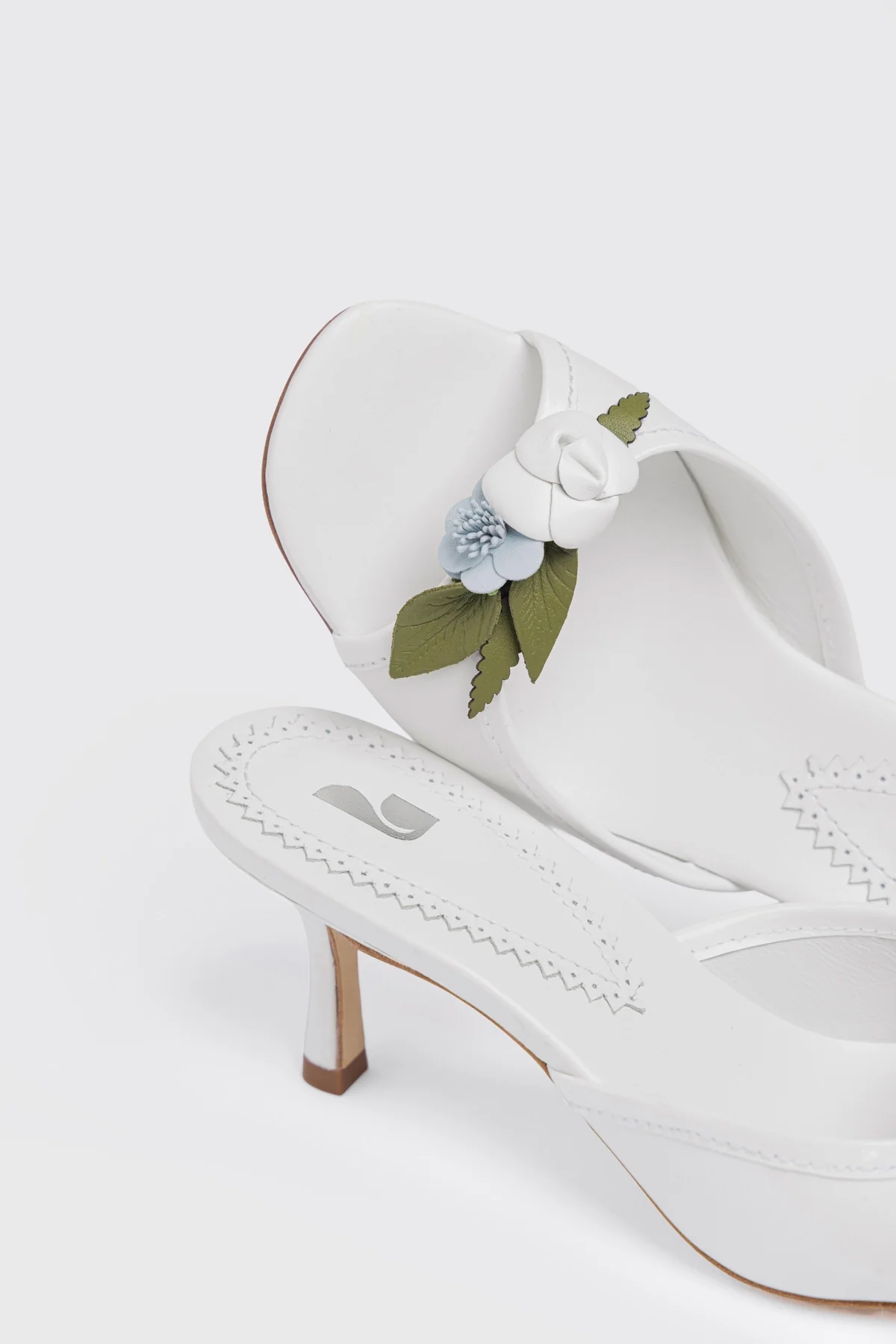 Juliette Mule White Leather - Image 5