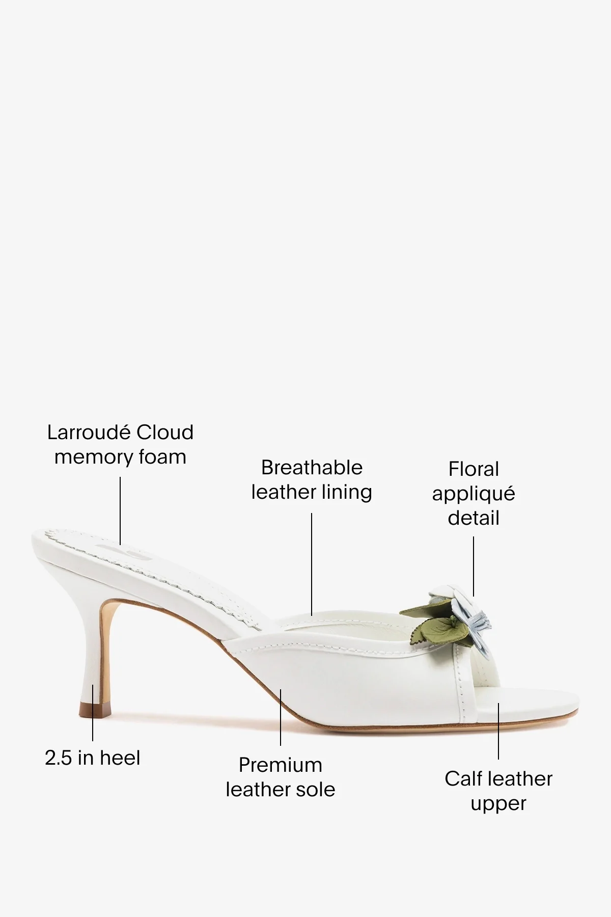 Juliette Mule White Leather - Image 6