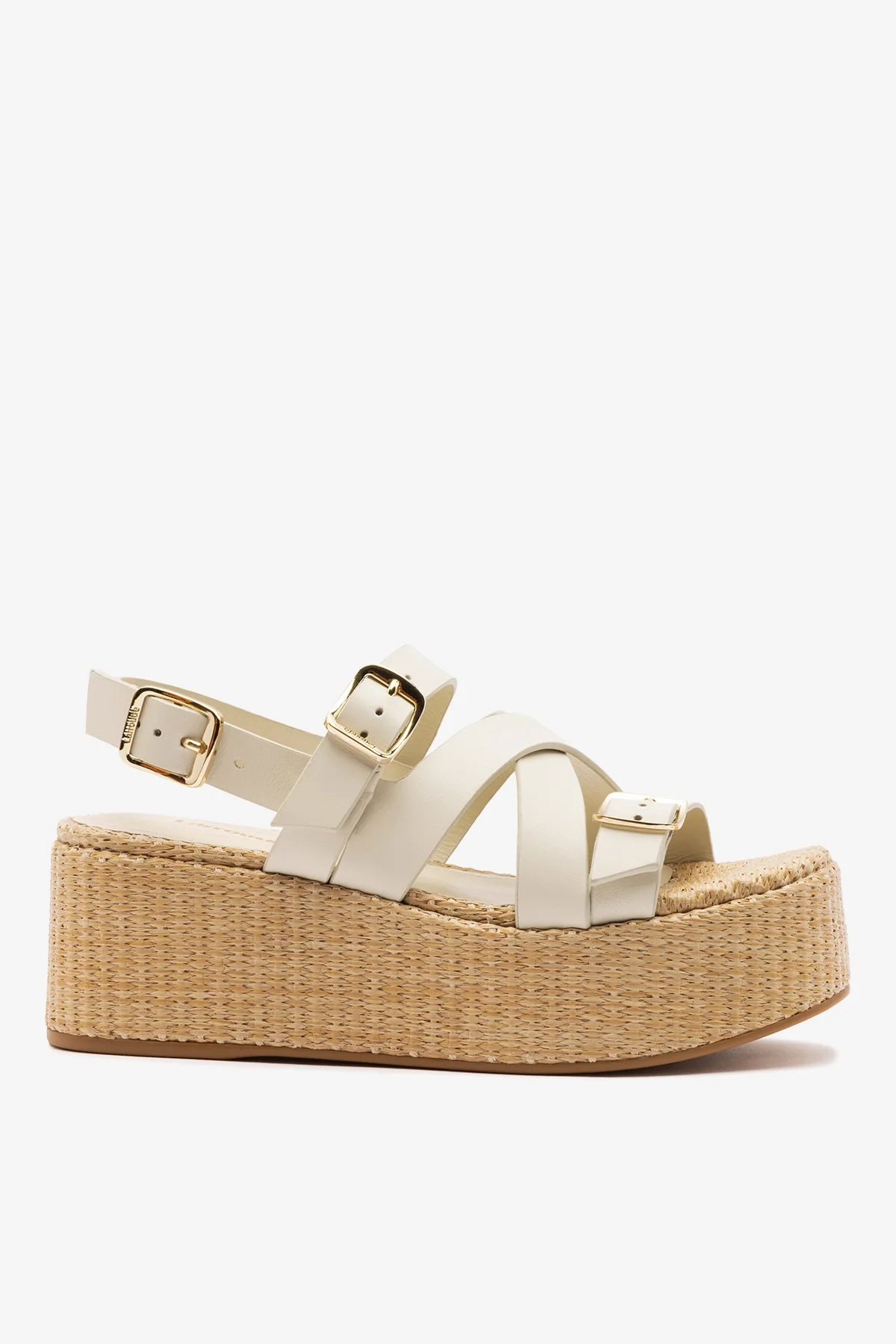 Patti Flatform Ivory Leather